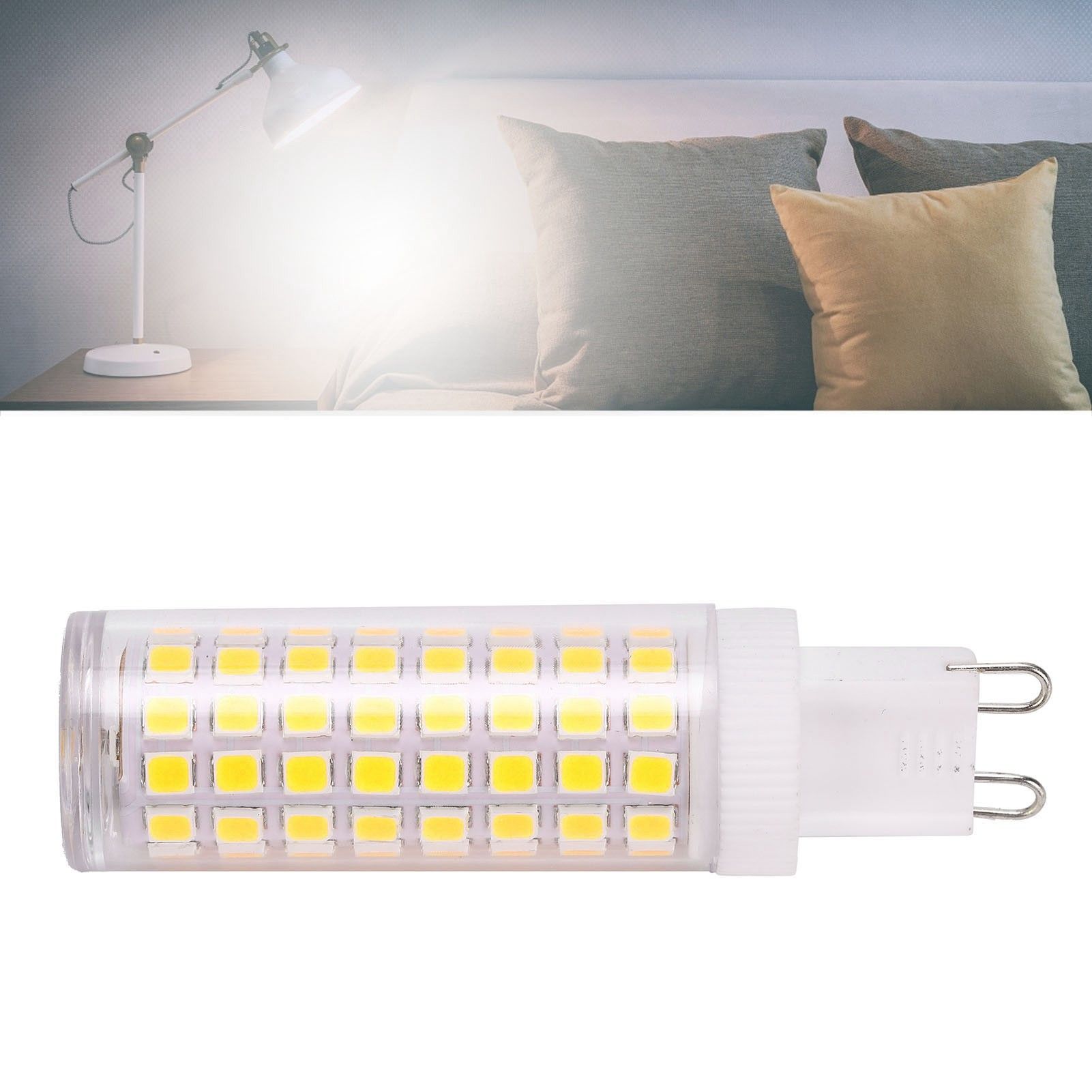 10W G9 Bulb 1000LM 100LED Bi Pin Light Bulb LED Corn Lamp for Chandelier 100-240V view 11