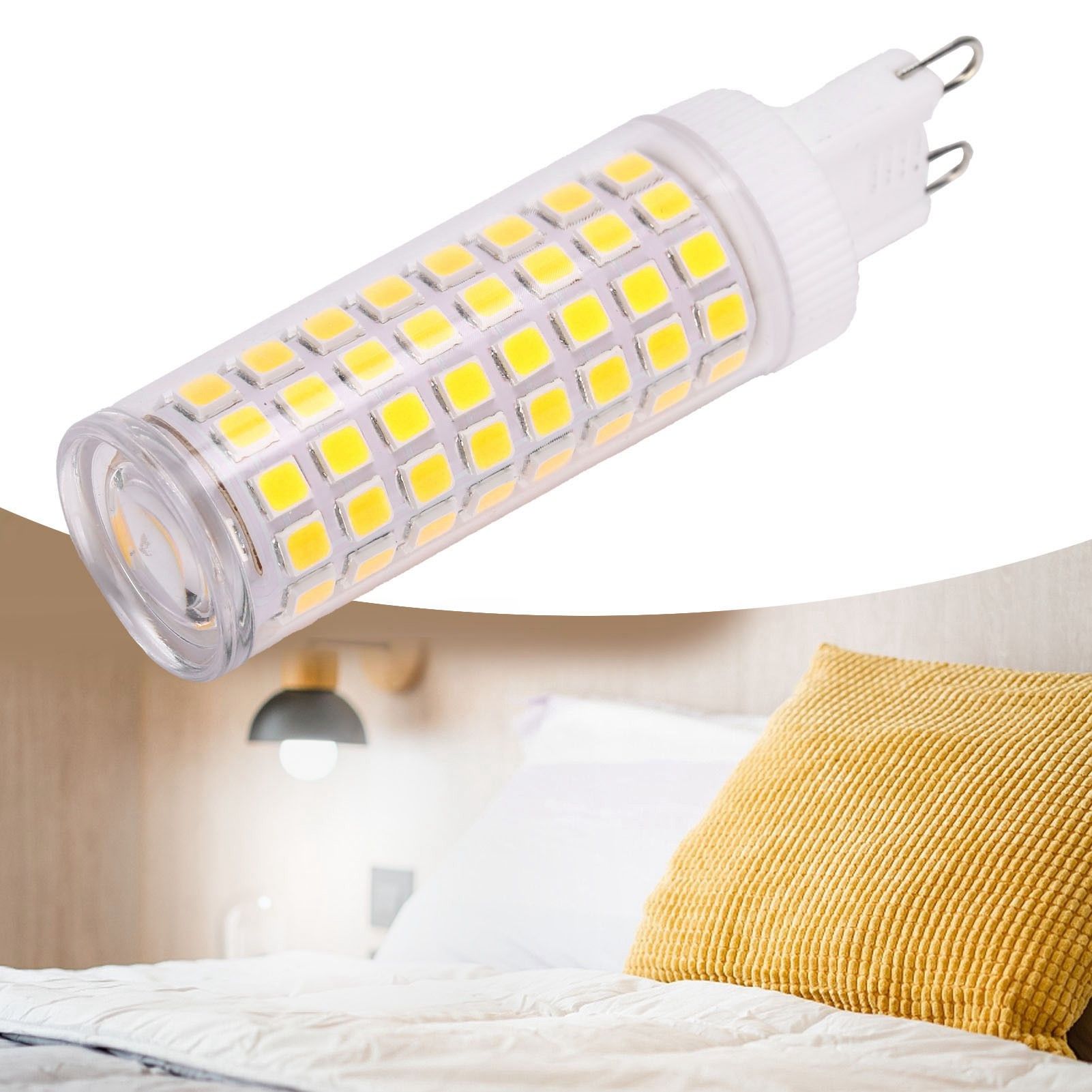 10W G9 Bulb 1000LM 100LED Bi Pin Light Bulb LED Corn Lamp for Chandelier 100-240V view 12