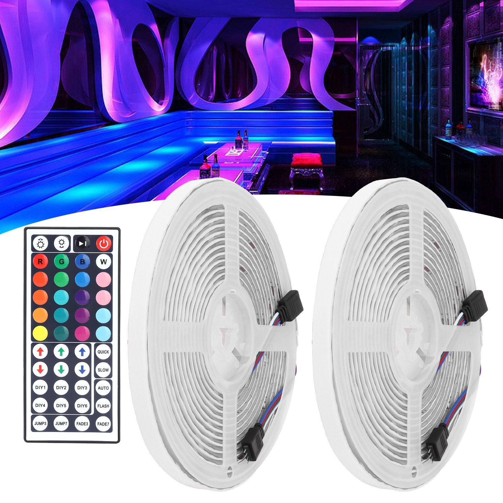 WiFi Light Strip IP65 300LED RGB Dimmable Color Changing Rope Lamp Outdoor view 12