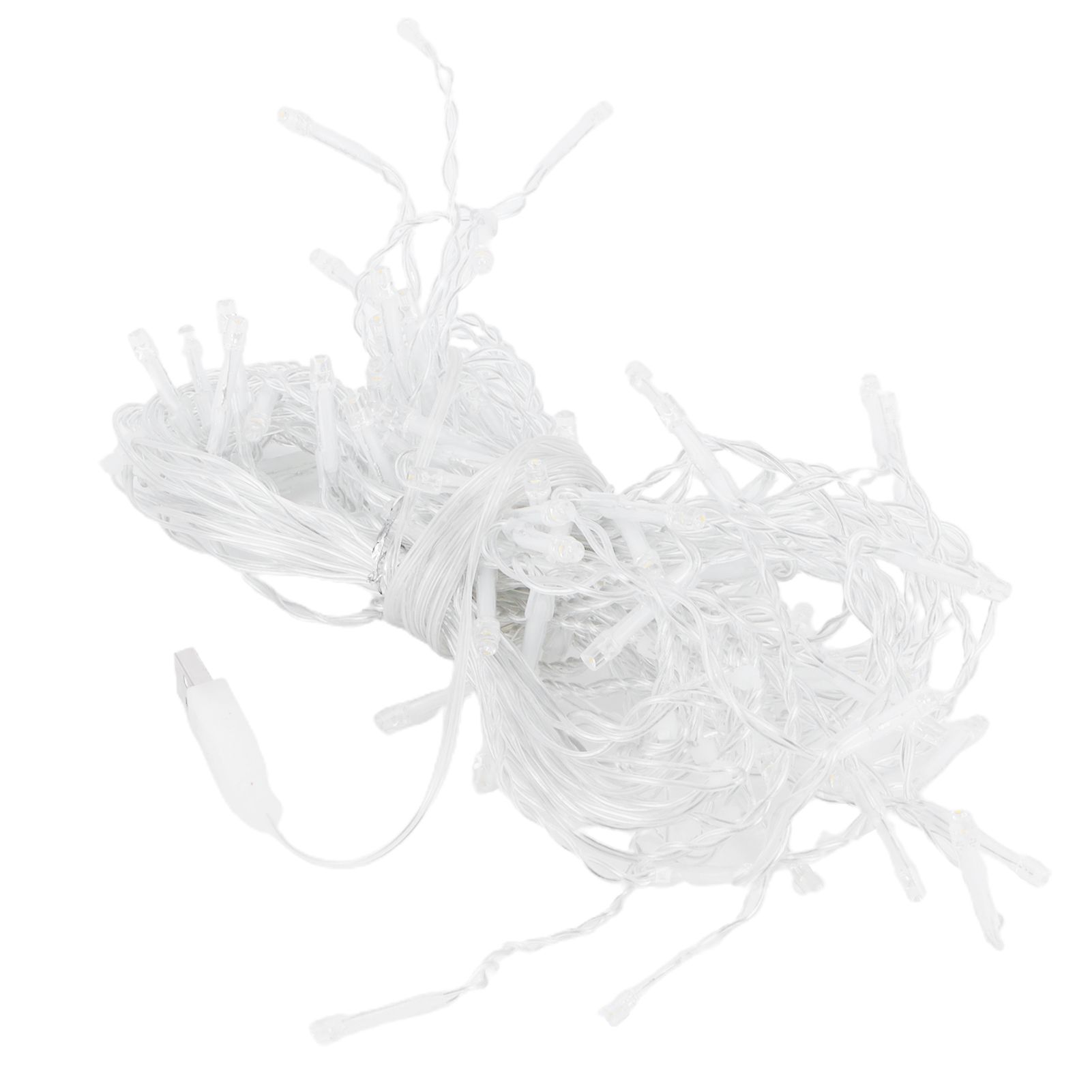 96LED String Lights USB Powered Curtain Light Festival Party Decoration Warm White view 4