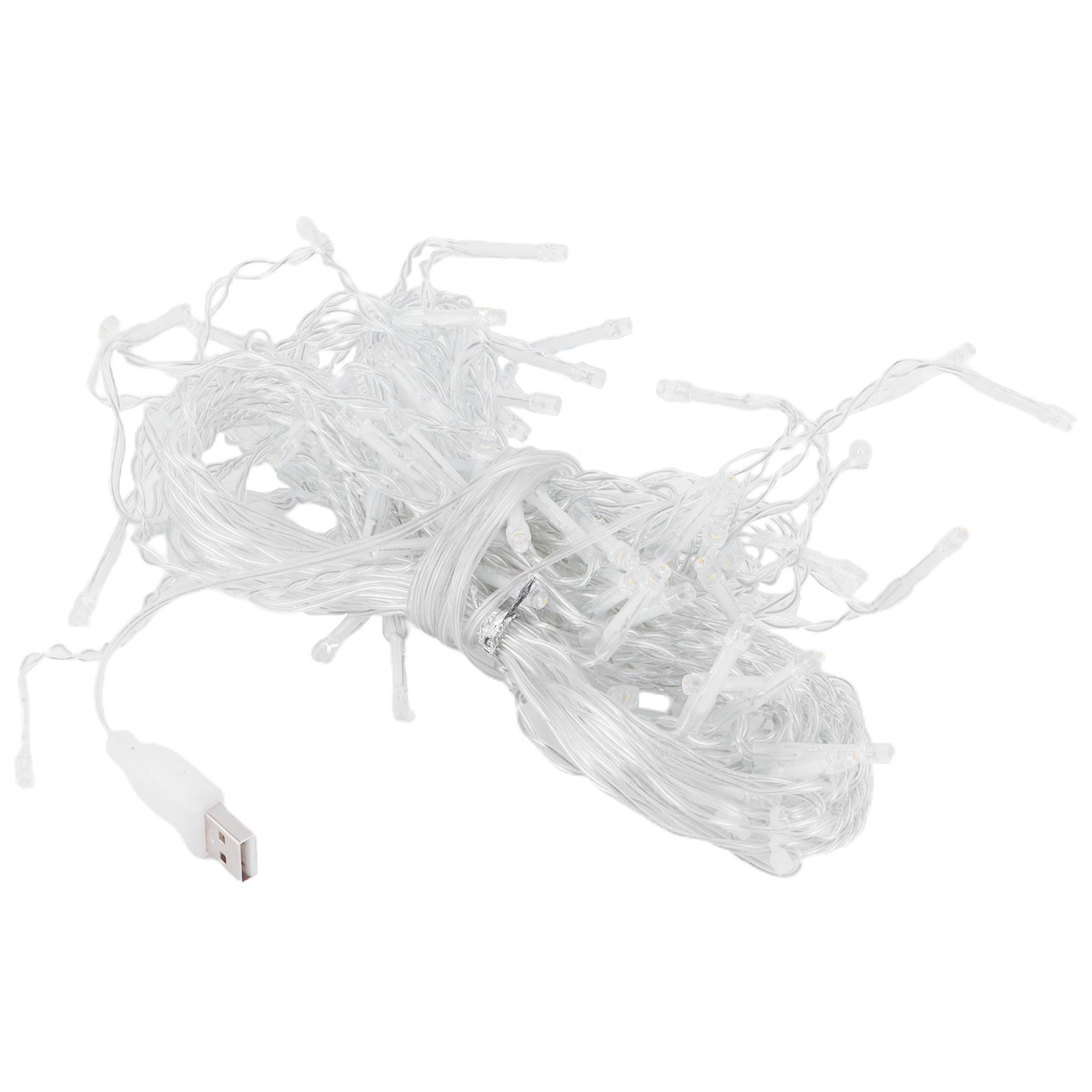96LED String Lights USB Powered Curtain Light Festival Party Decoration Warm White view 8
