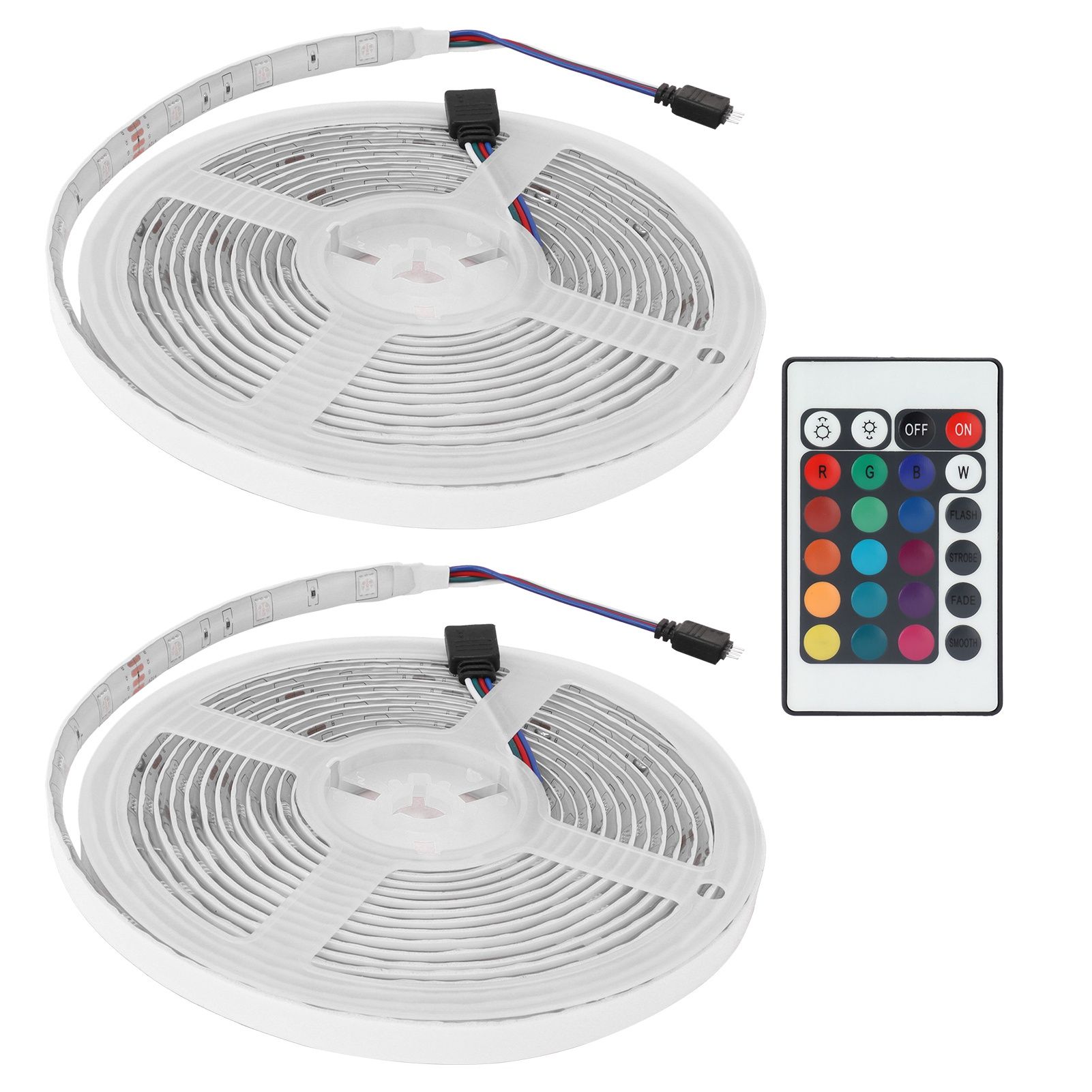 5050 300LED RGB Strip Lights IP65 12V Dimmable Color Changing Lamp Remote Control — image 1