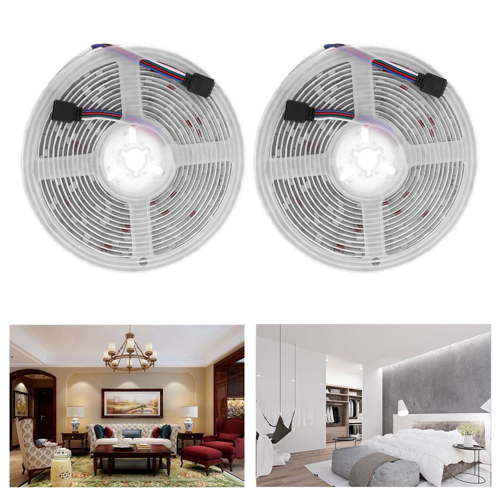300LED SMD5050 Light Strip 12V IP65 RGB Colorful Lighting with 24‑Key Remote view 11