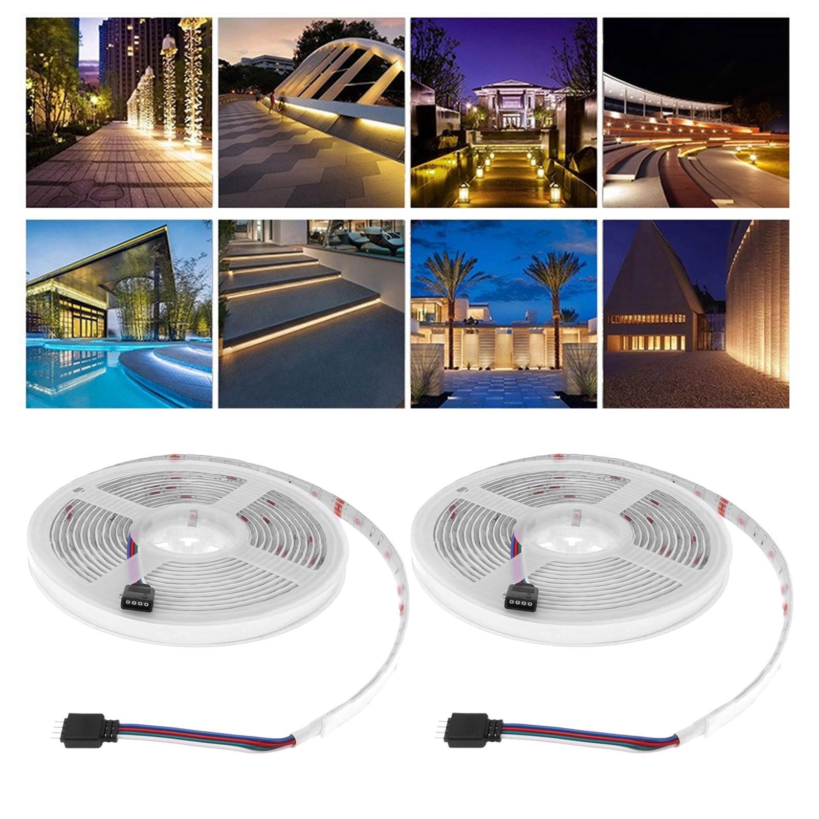300LED SMD5050 Light Strip 12V IP65 RGB Colorful Lighting with 24‑Key Remote view 12