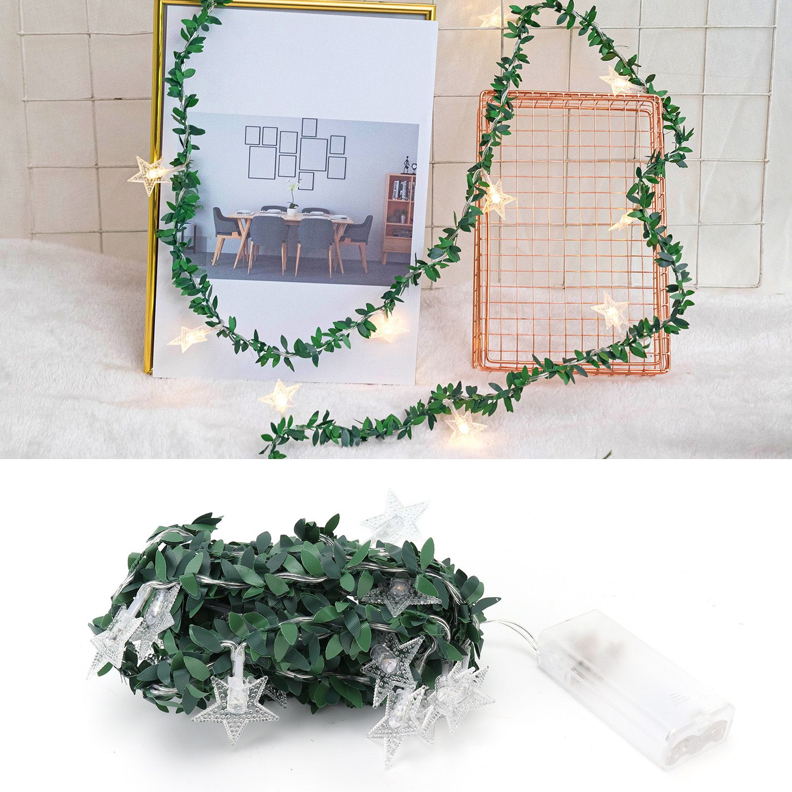 20LED String Light Fivepointed Star Around The Rattan String Light Decoration view 12