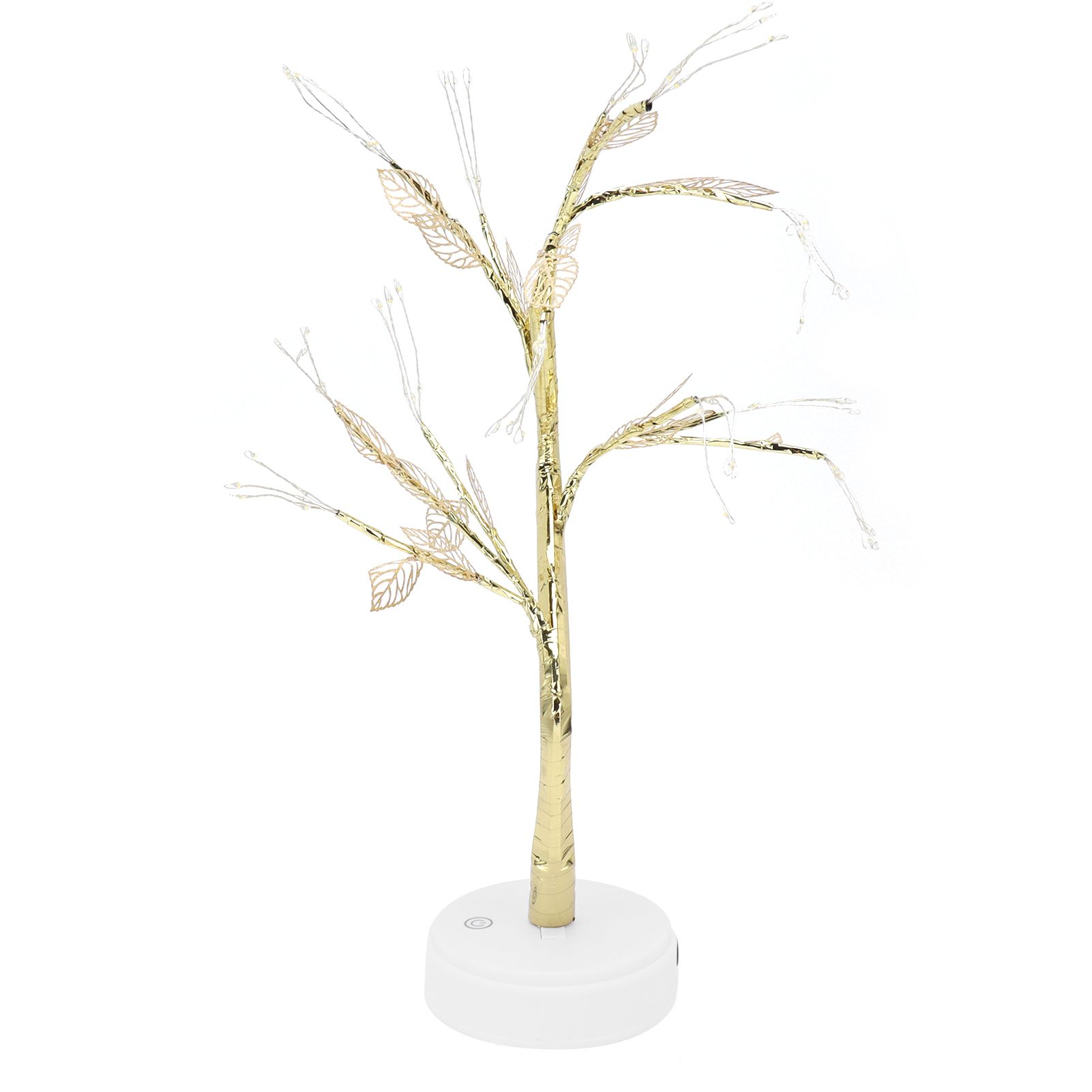Night Light 72LEDs Artificial Leaf Bonsai LED Copper Wire Lamp Battery USB view 3