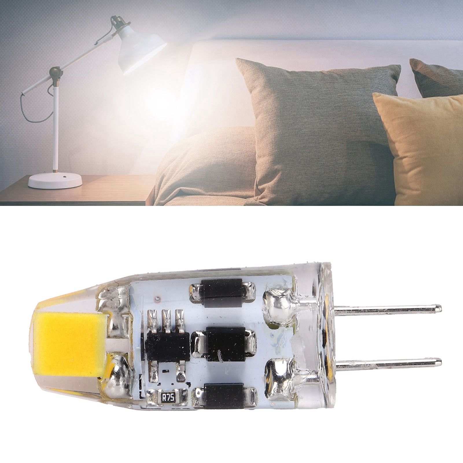 G4 Bulb 2W 200LM 360° Dimming Silicone BiPin LED Bulb for Home Office AC DC view 12
