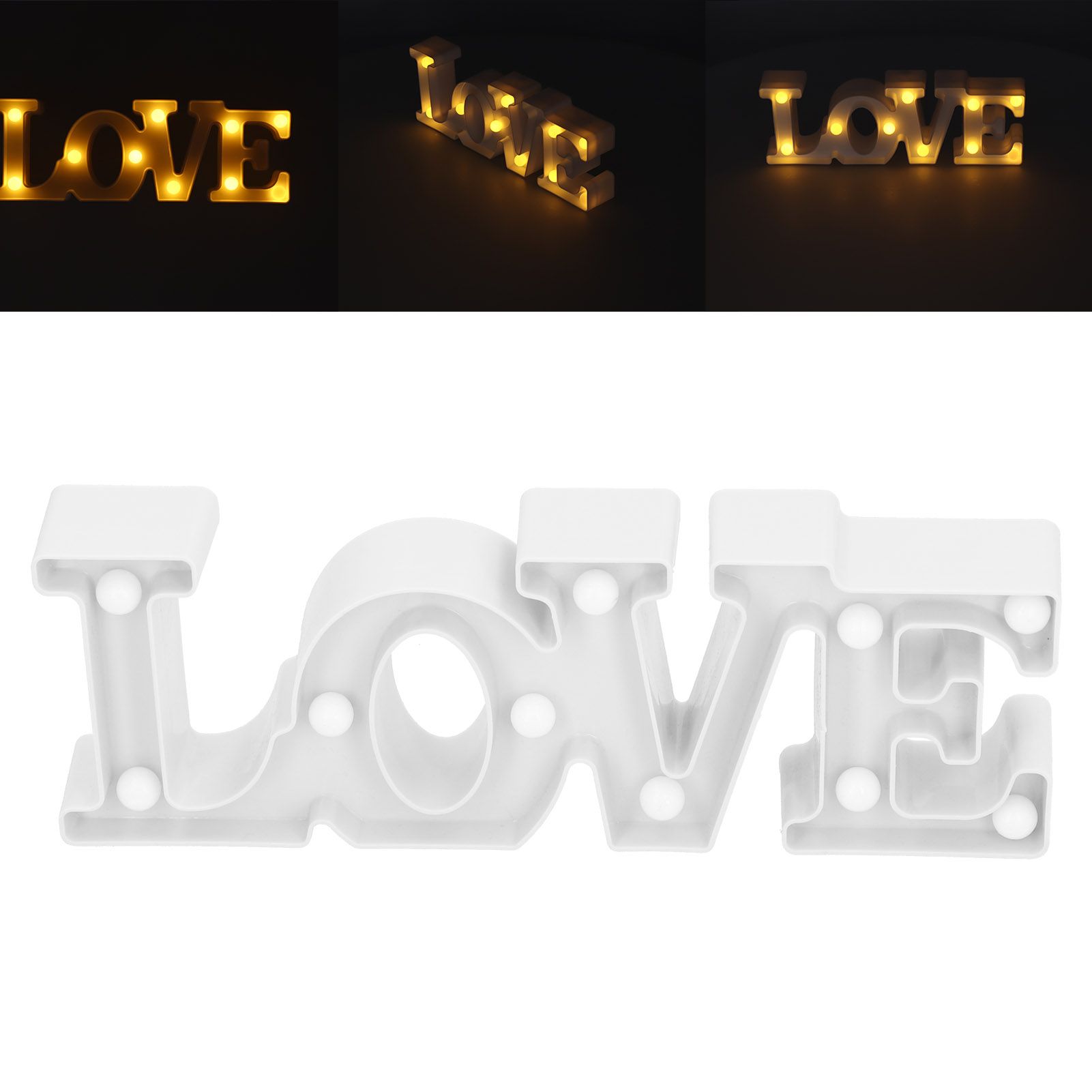 LOVE Lamp 10LED Night Light for Proposal Confession Wedding Anniversary Party view 12
