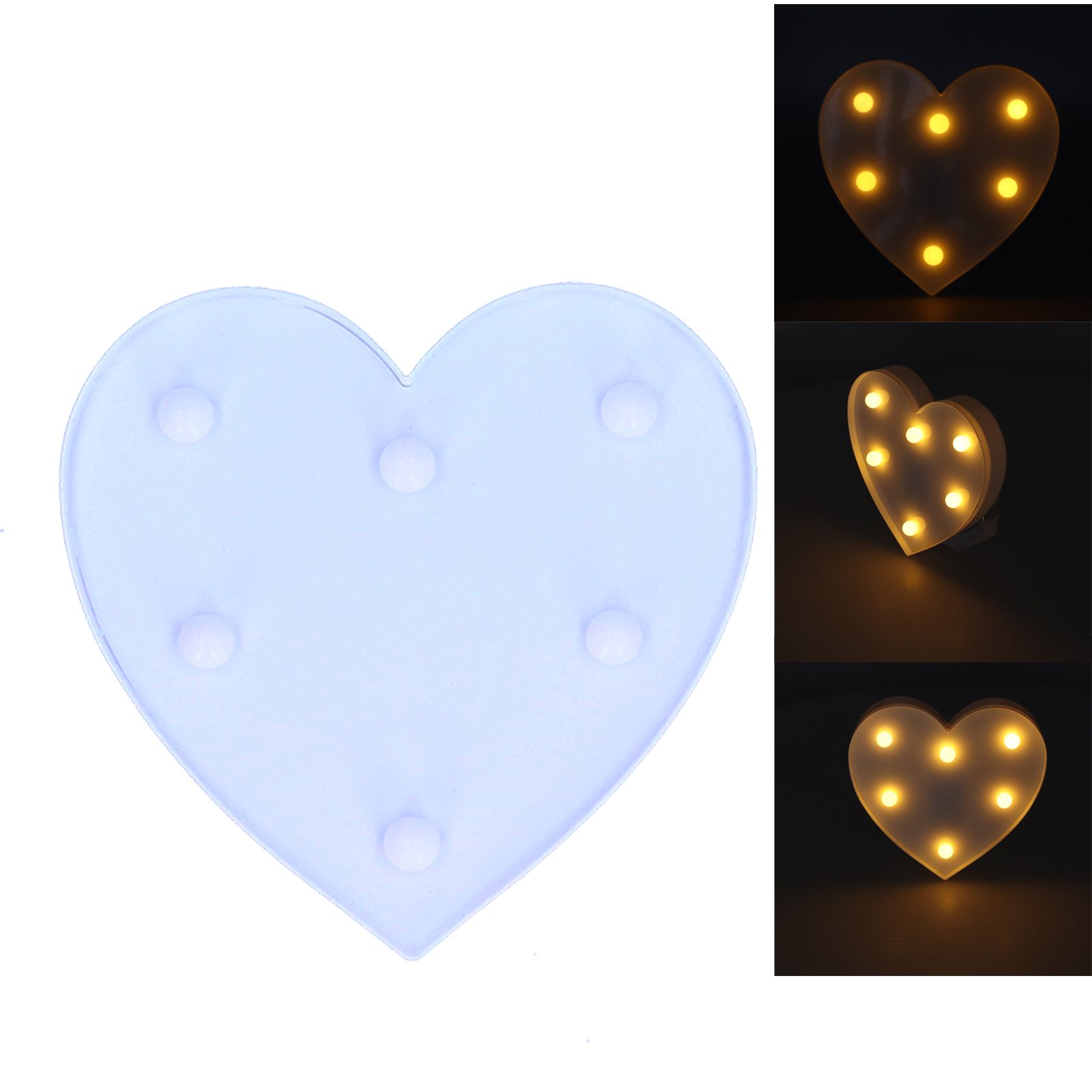 LED HeartShaped Light 6LED Chip Small Night Light for Wedding Birthday Party view 10