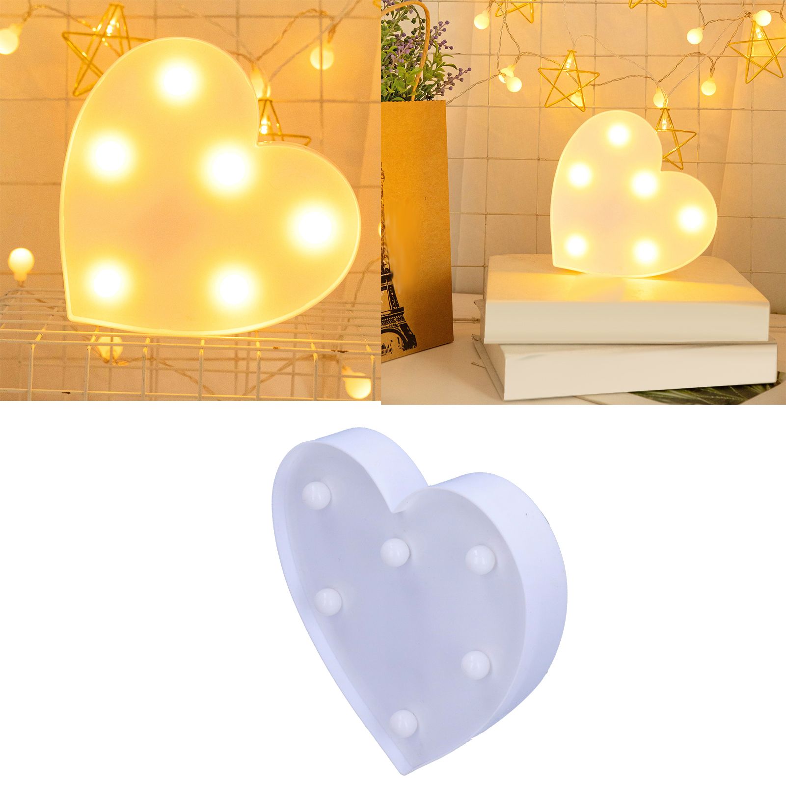 LED HeartShaped Light 6LED Chip Small Night Light for Wedding Birthday Party view 11