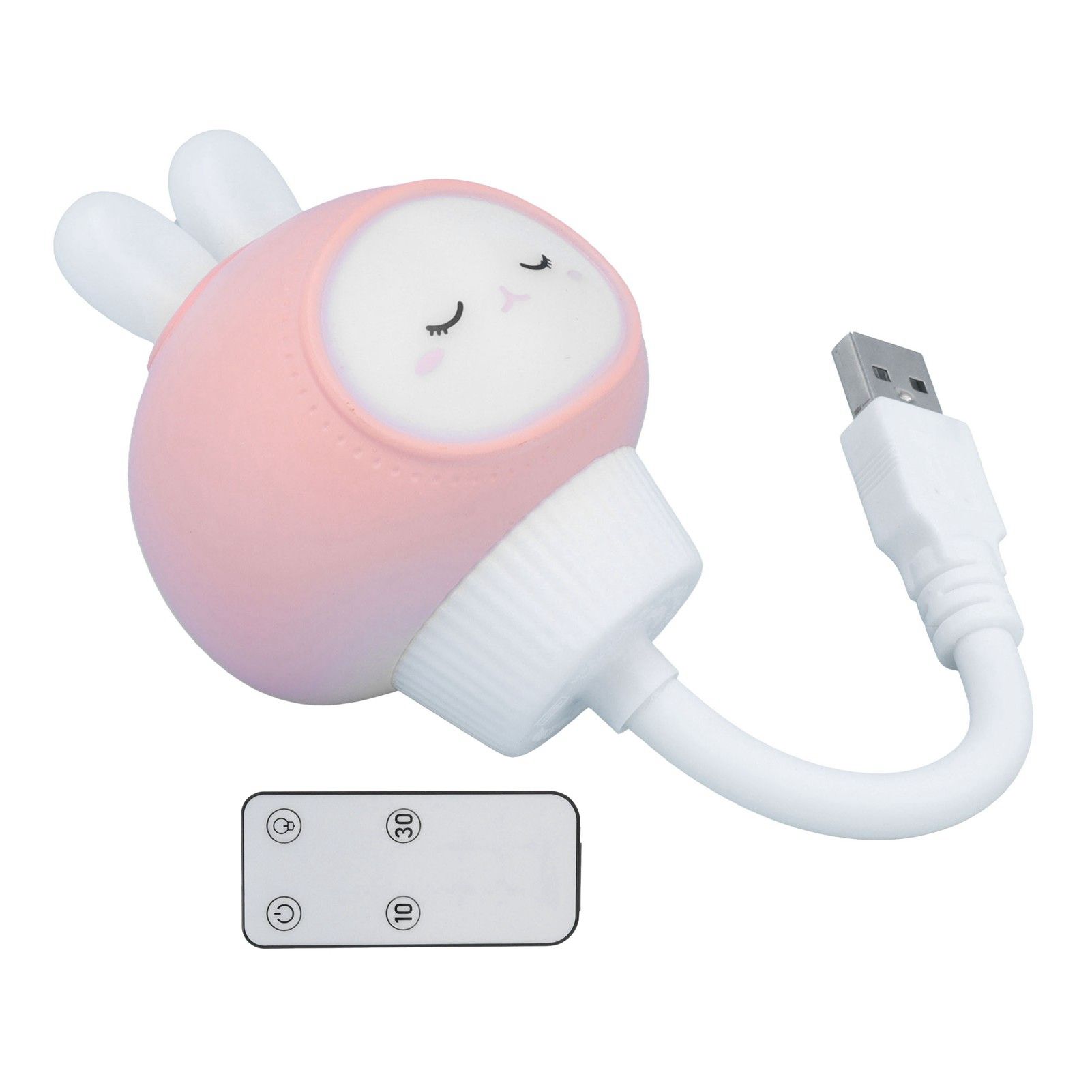 USB Cute Bunny Night Light Baby Remote Control Night Lamp for Room Decor view 4