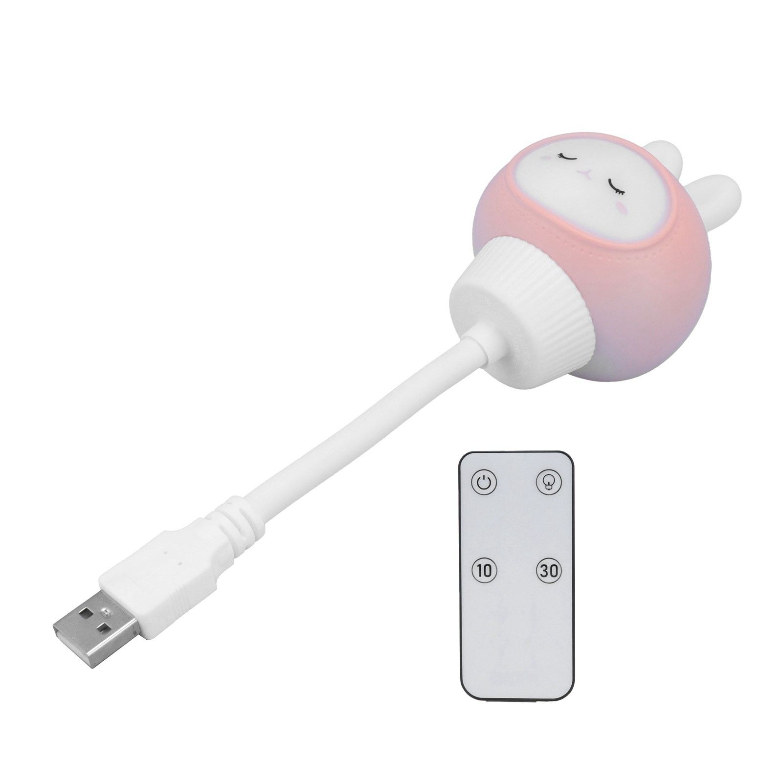 USB Cute Bunny Night Light Baby Remote Control Night Lamp for Room Decor view 6