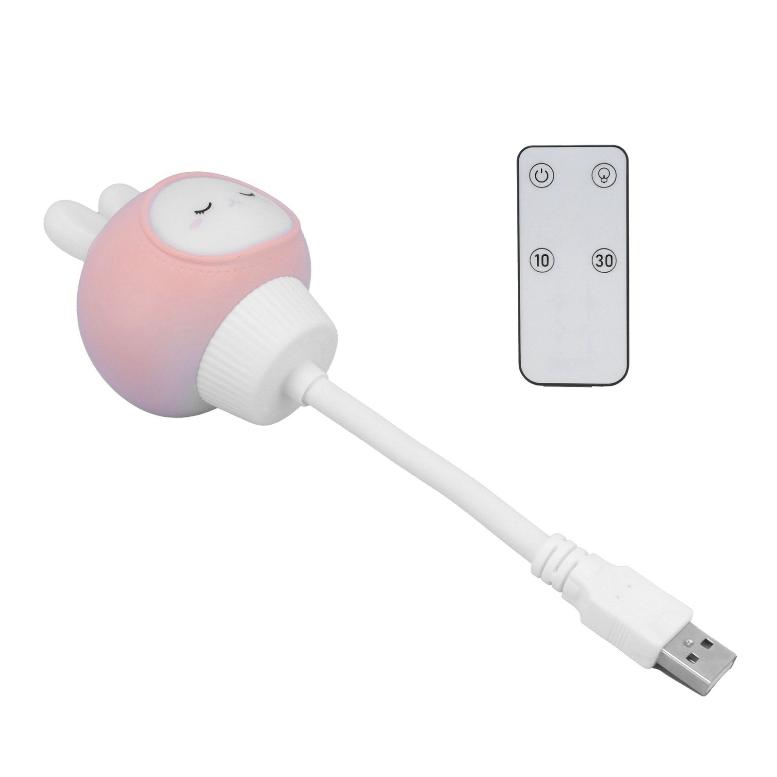 USB Cute Bunny Night Light Baby Remote Control Night Lamp for Room Decor view 7