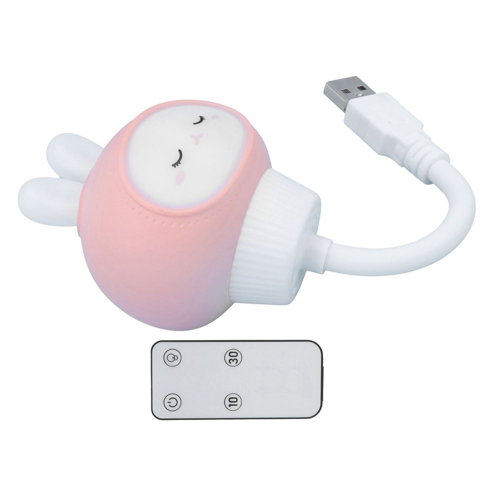 USB Cute Bunny Night Light Baby Remote Control Night Lamp for Room Decor view 9