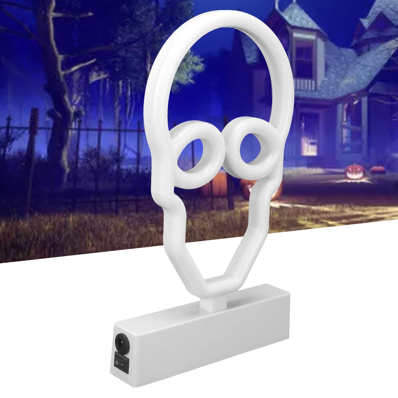 Neon Signs Night Lights with Stand Base Skull Head Neon LED Light for Bedroom view 11