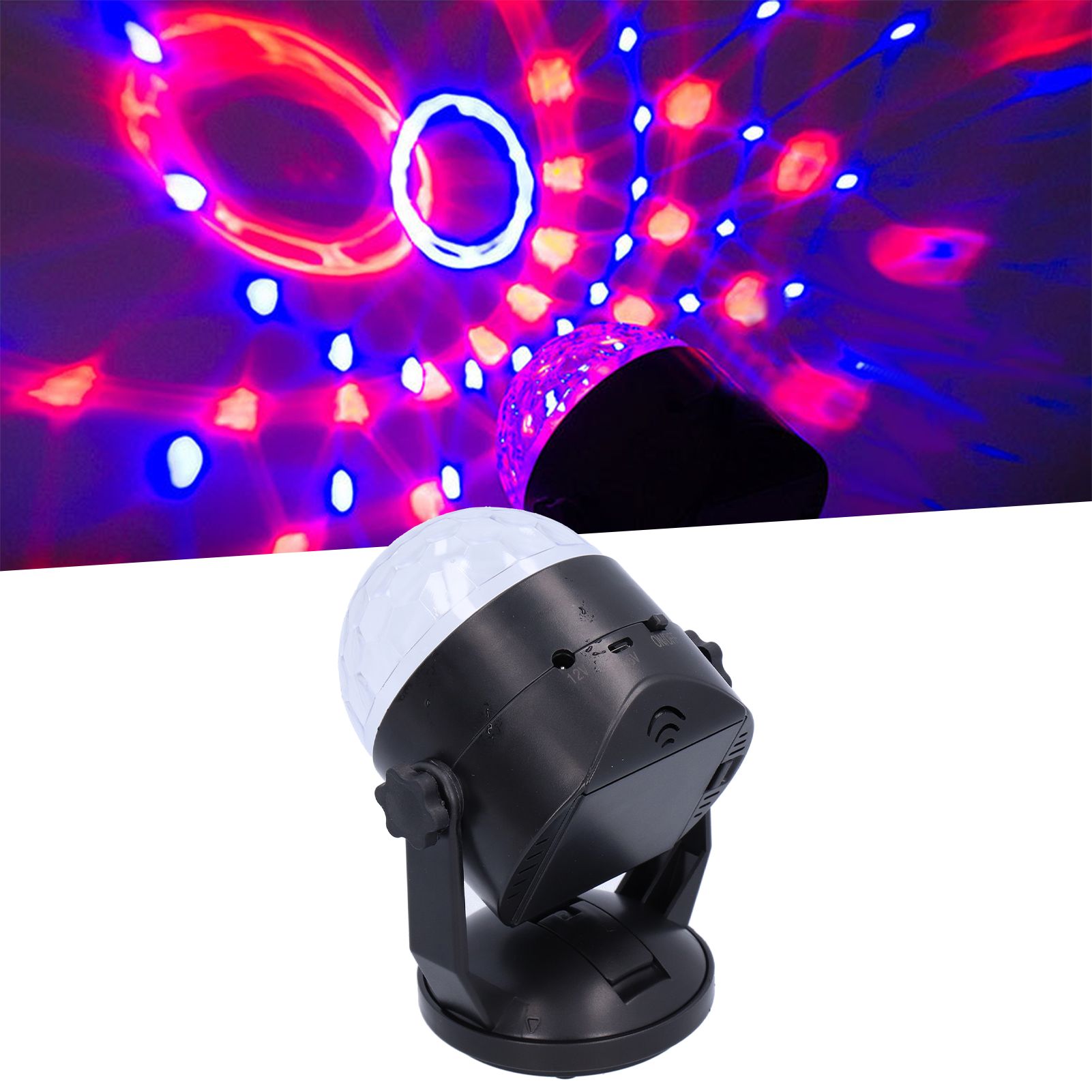 Ball LED Party Stage Light USB Powered RGB Voice Control KTV Car Ambient Lamp view 11