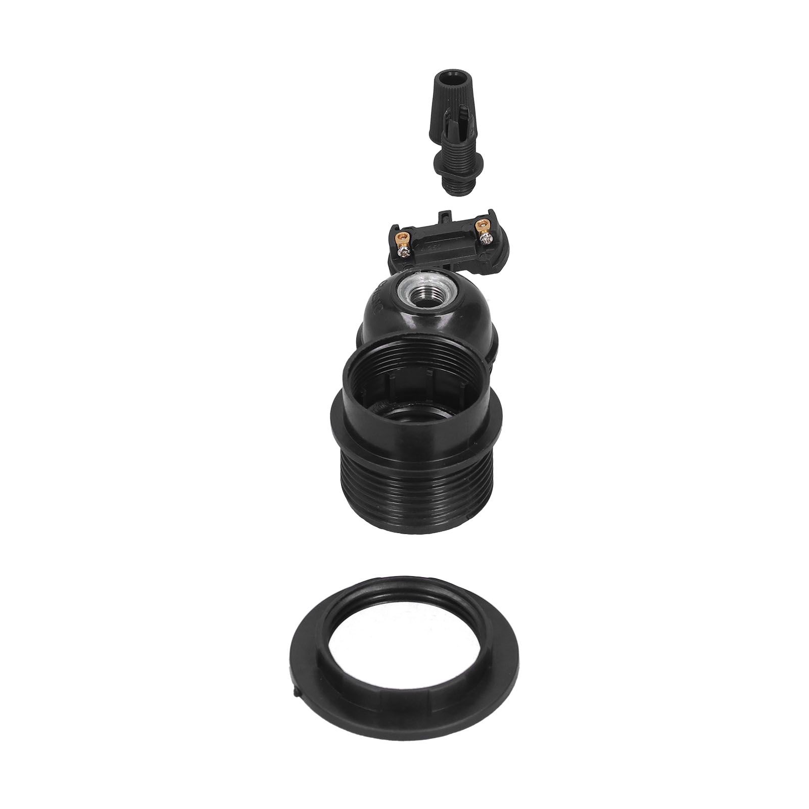E27 Light Socket 4A Retro PPA Plastic Lamp Bulb Holder with Cable Clip view 8