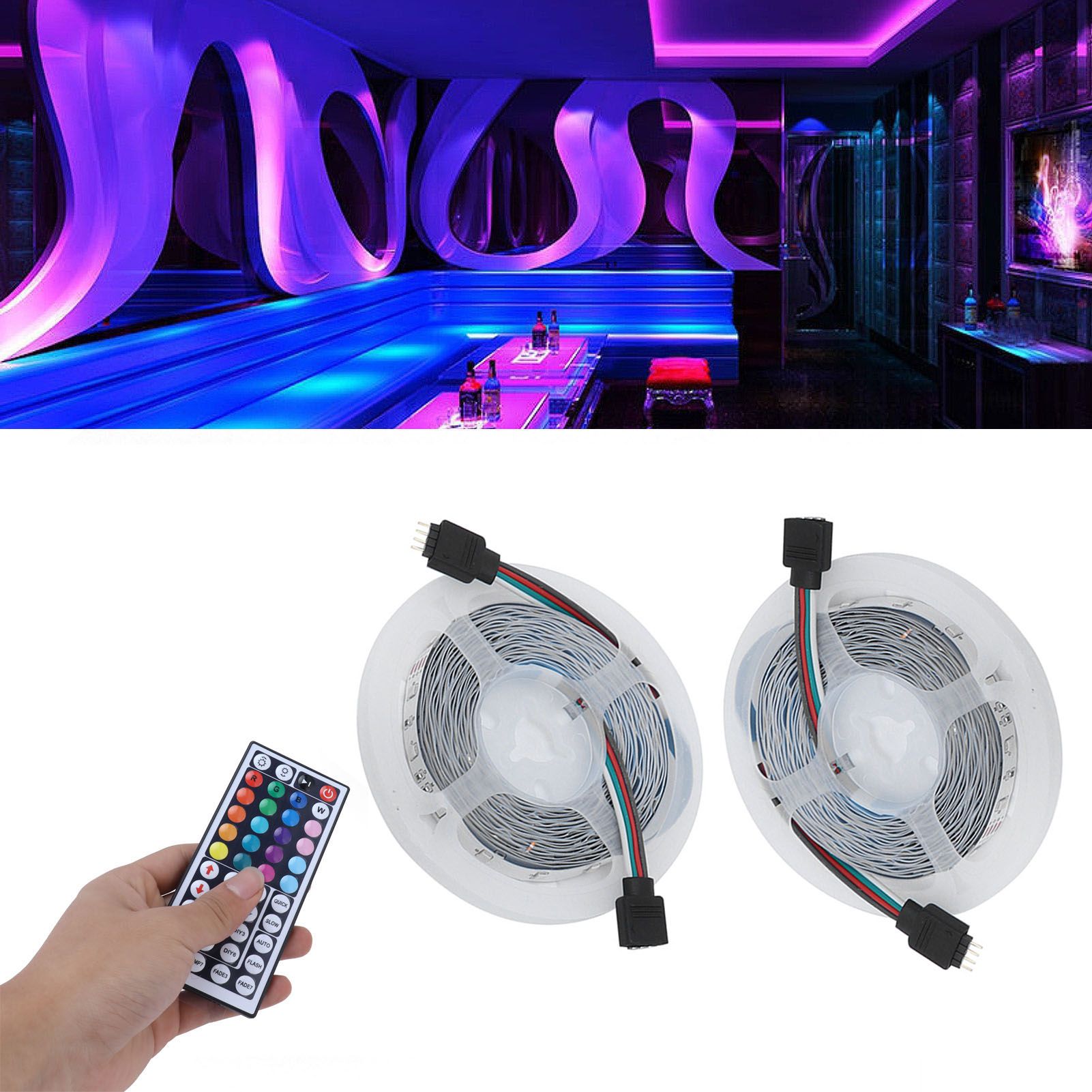 10M RGB Strip Lights Colorful 600LED Light Strip Dimmable Lighting for Outdoor view 12