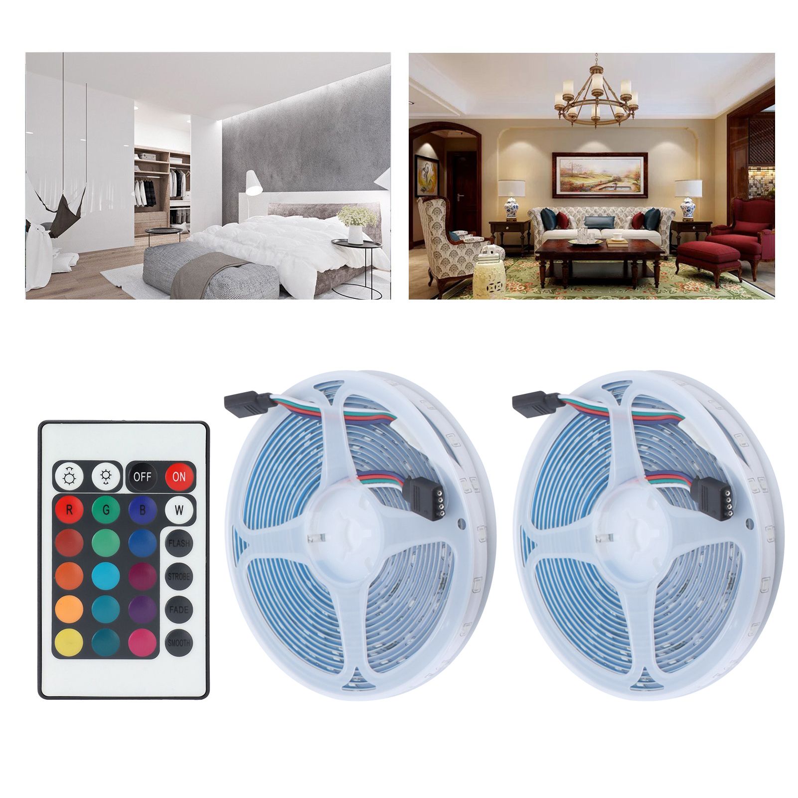 IP65 Waterproof RGB Strip Light Color Changing 600LED Light Dimmable for view 12