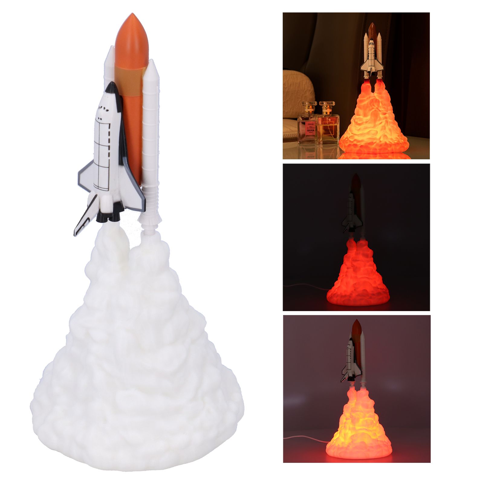 3 Dimensional Printing Stylish Shape Lights USB Charging Lamp LED Home view 12