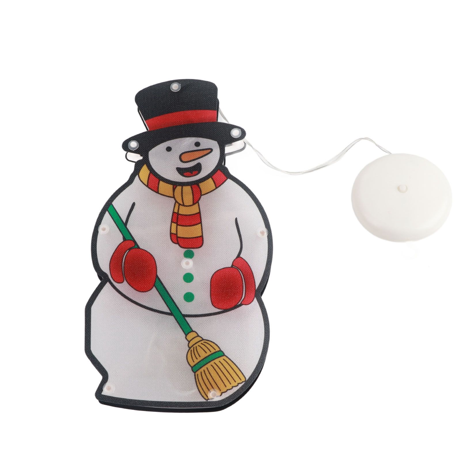 Christmas Lighted Decoration Snowman LED Window Hanging Lamp with Suction Cup view 2