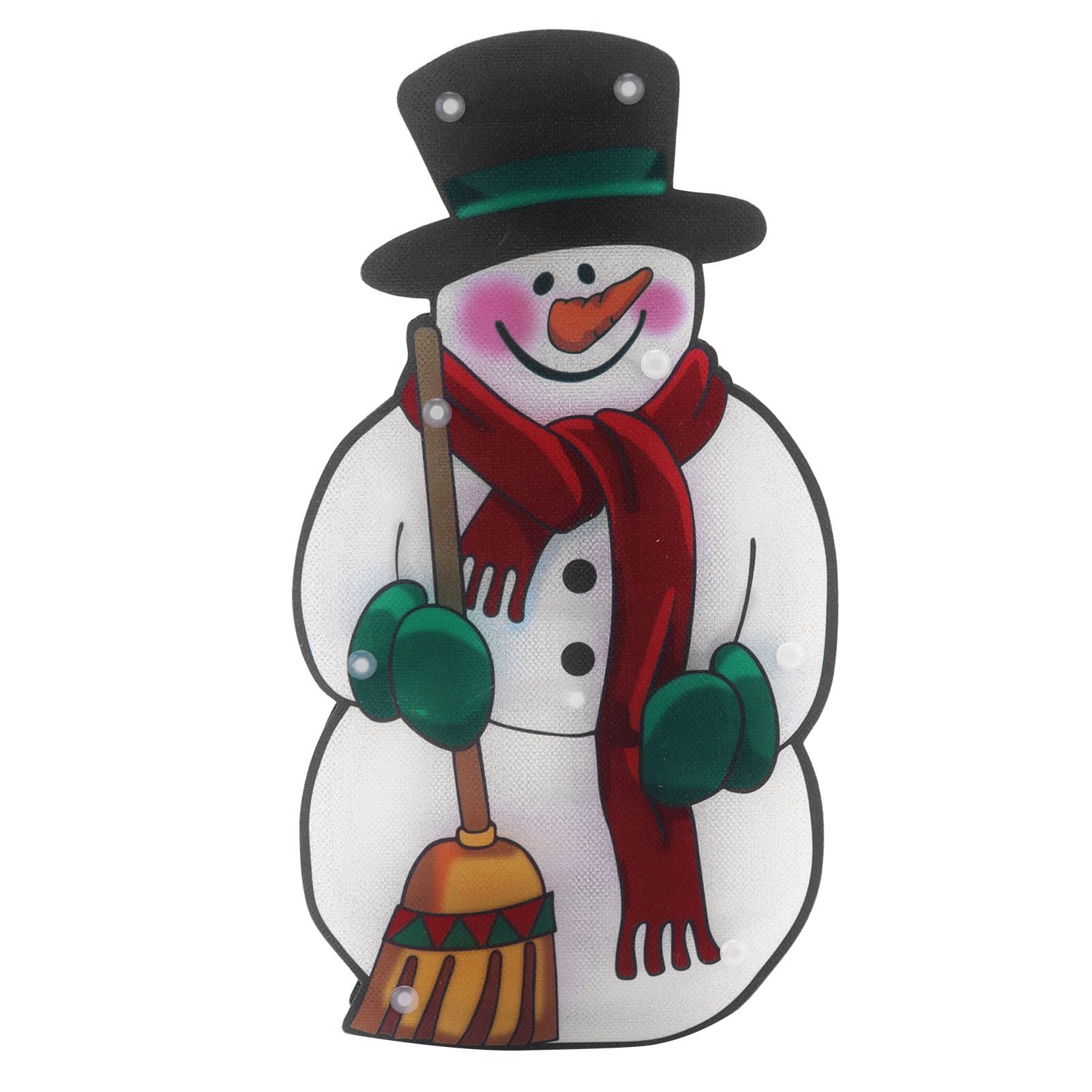 Christmas Lighted Decoration Snowman LED Window Hanging Lamp with Suction Cup view 3