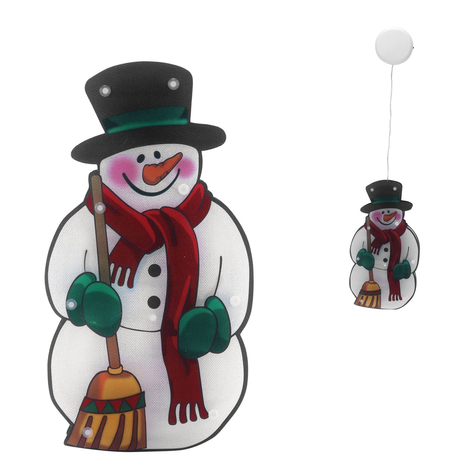 Christmas Lighted Decoration Snowman LED Window Hanging Lamp with Suction Cup view 4