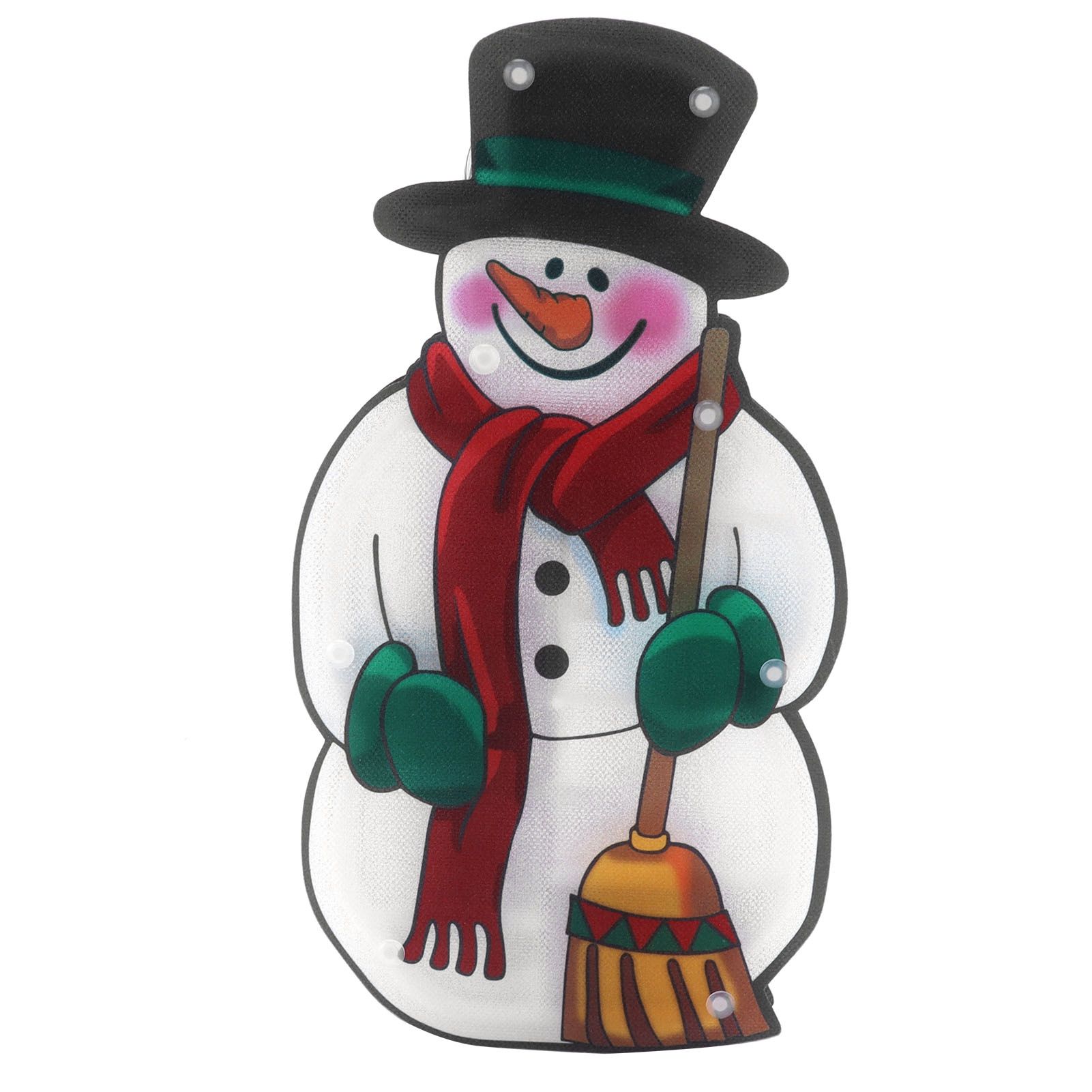 Christmas Lighted Decoration Snowman LED Window Hanging Lamp with Suction Cup view 7