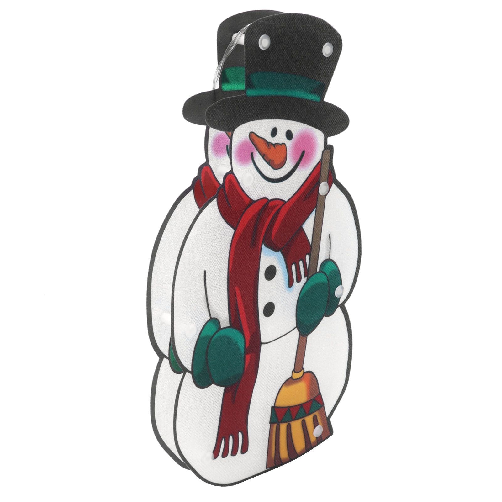 Christmas Lighted Decoration Snowman LED Window Hanging Lamp with Suction Cup view 8