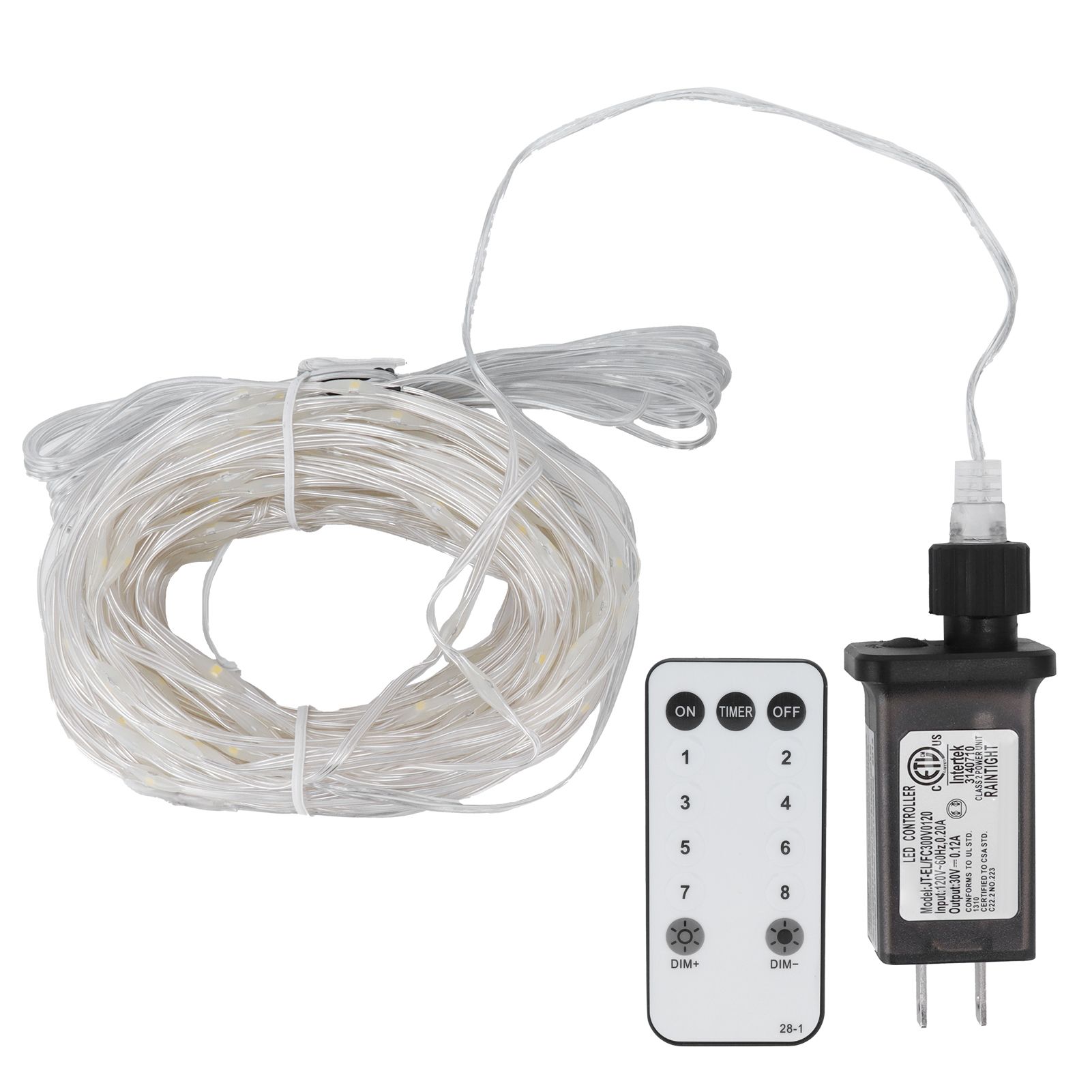 23M Clear PVC Wire Light 200LED String Light with Remote Control Outdoor Decor view 2