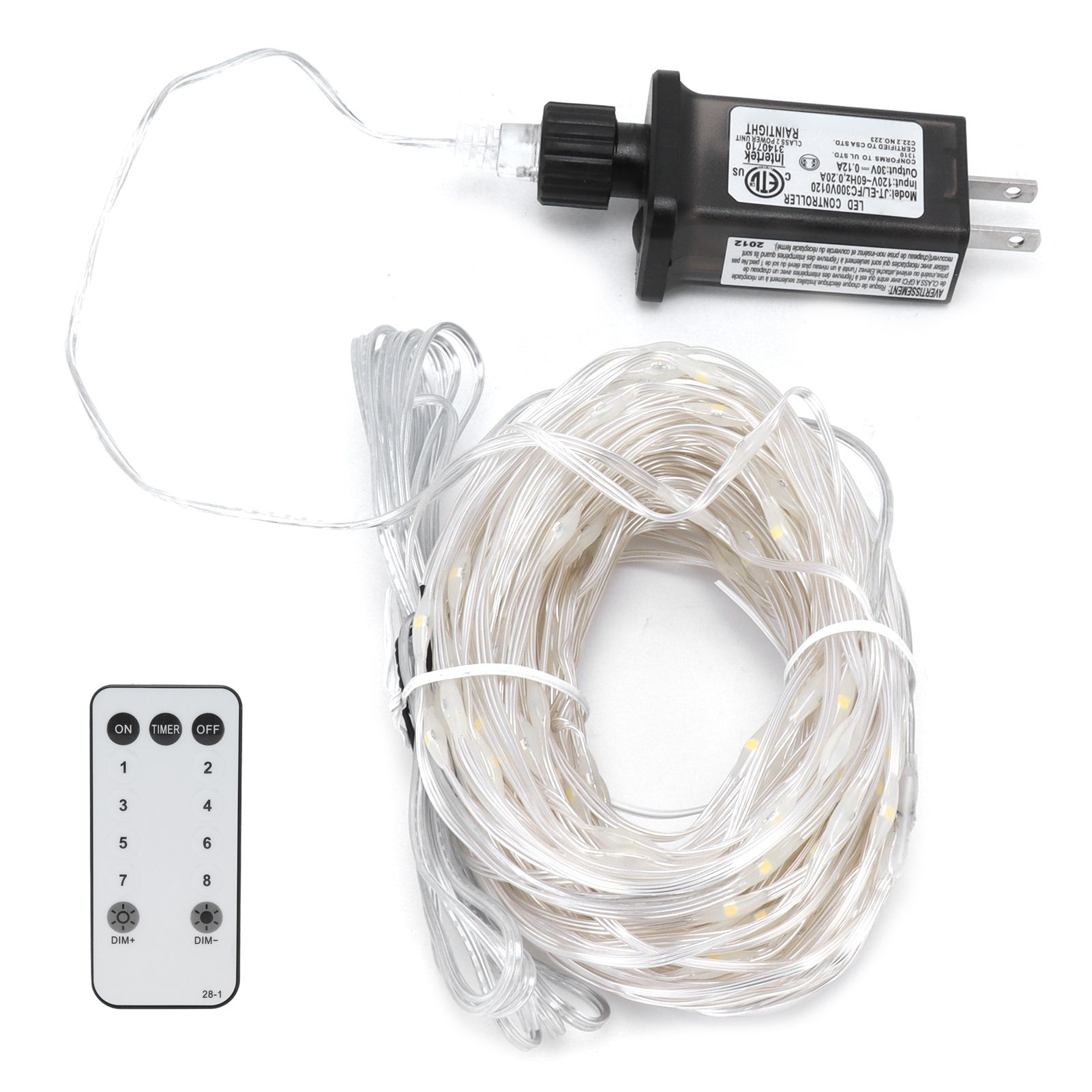 23M Clear PVC Wire Light 200LED String Light with Remote Control Outdoor Decor view 4