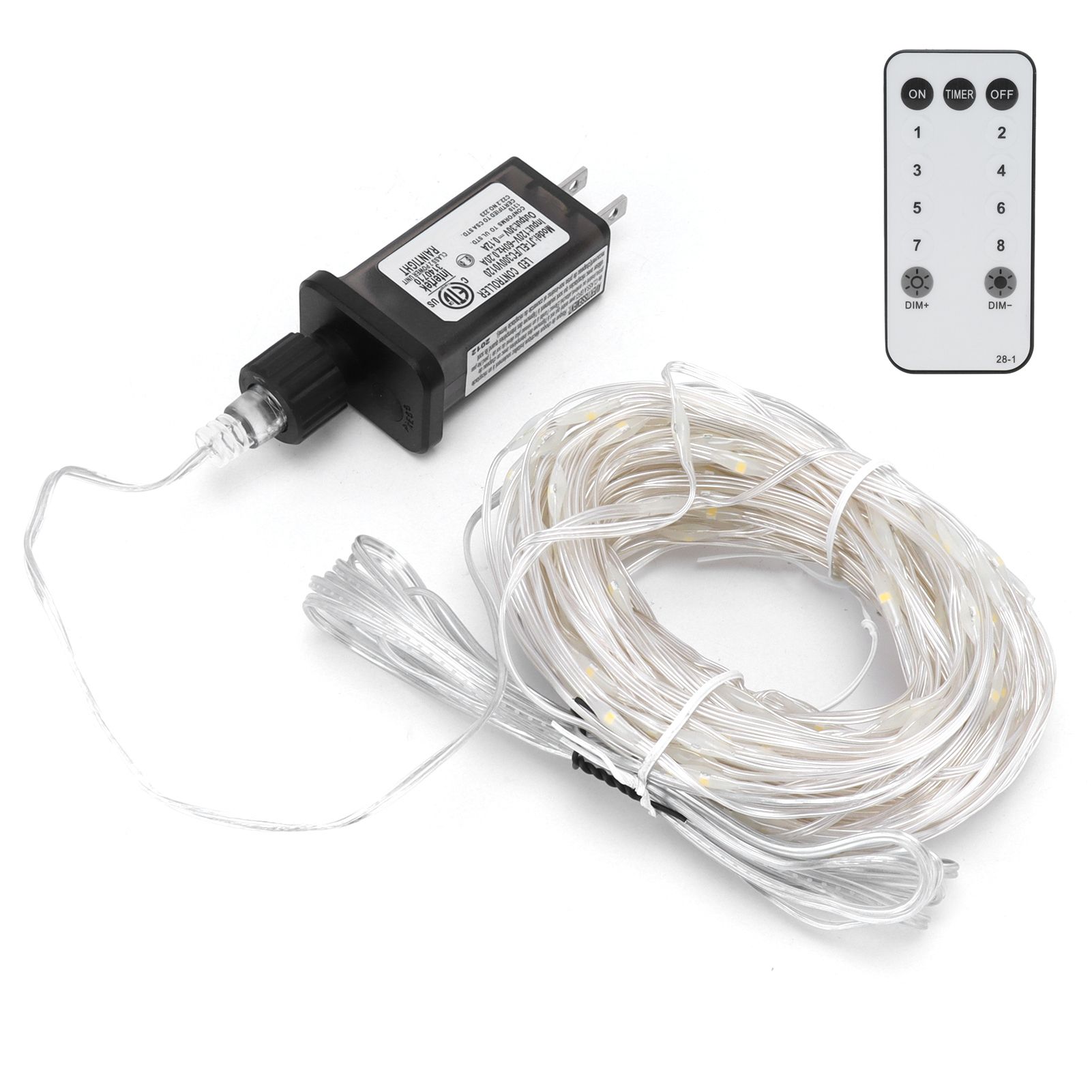 23M Clear PVC Wire Light 200LED String Light with Remote Control Outdoor Decor view 5