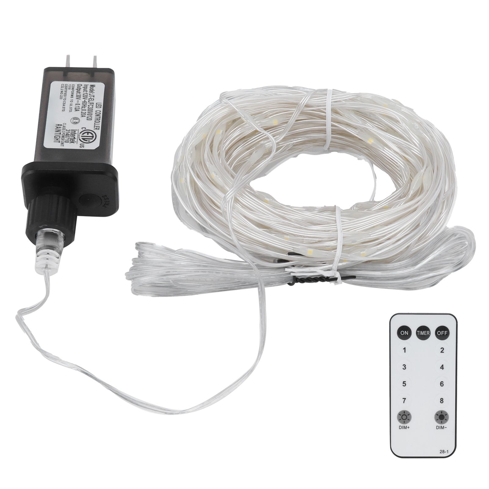 23M Clear PVC Wire Light 200LED String Light with Remote Control Outdoor Decor view 6
