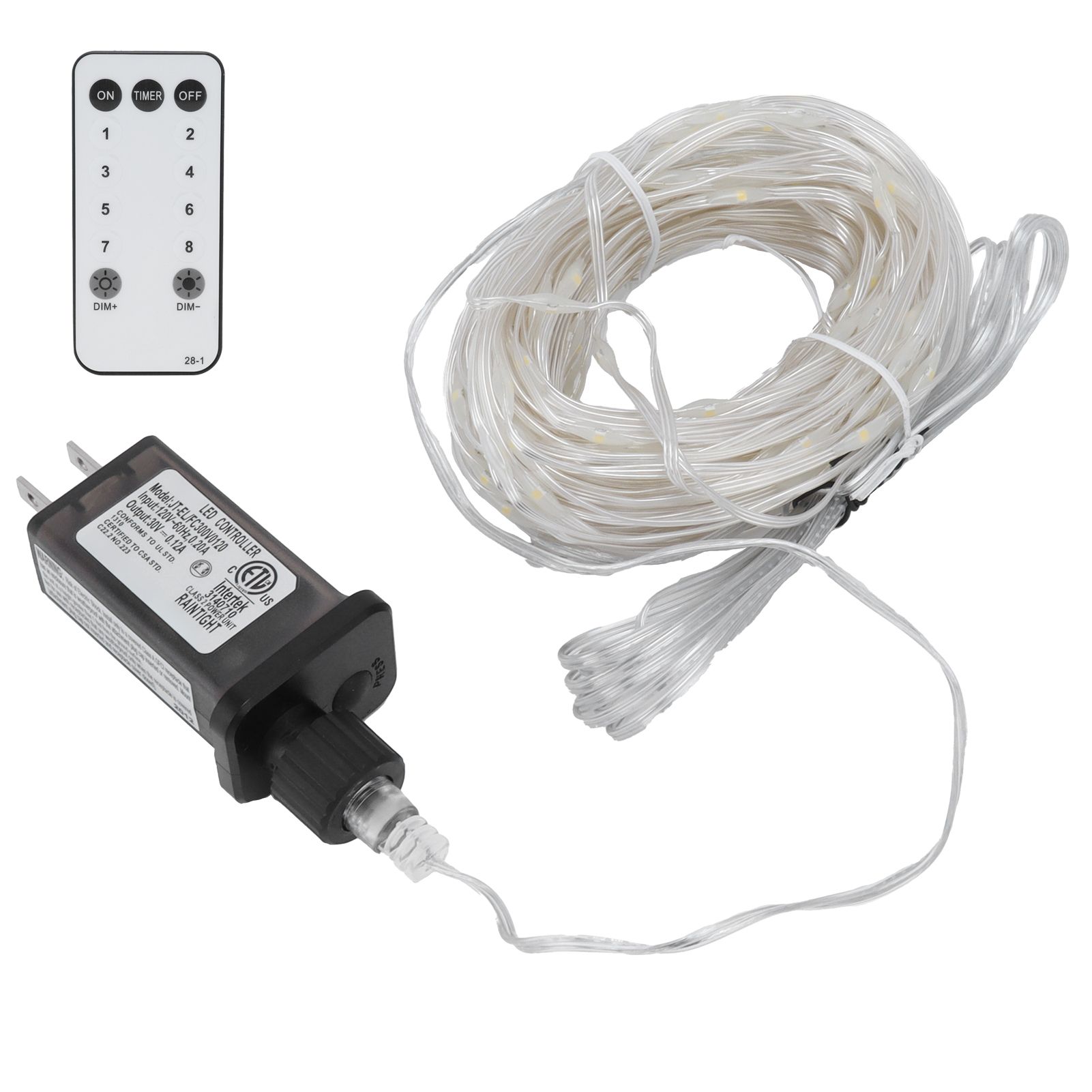 23M Clear PVC Wire Light 200LED String Light with Remote Control Outdoor Decor view 7