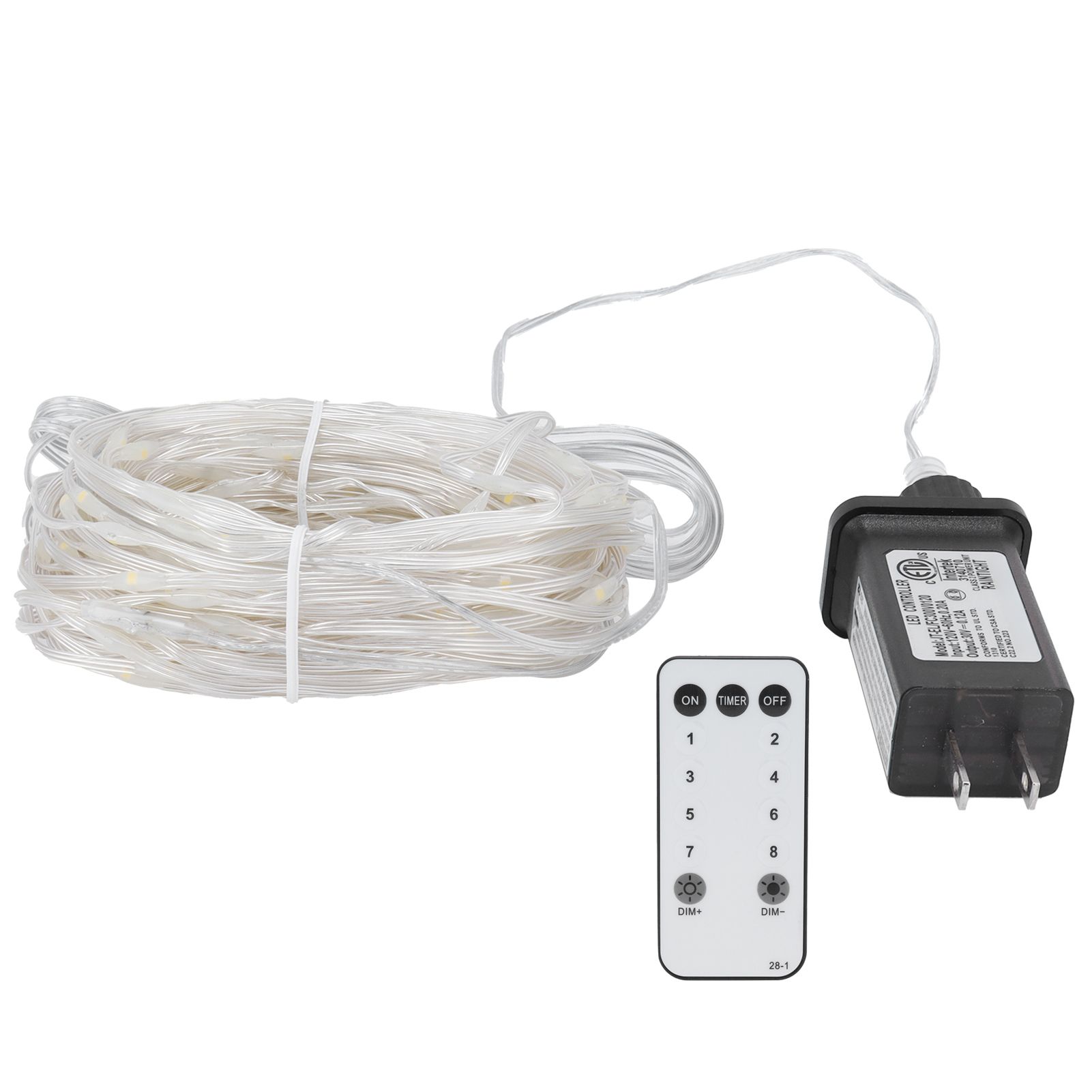 23M Clear PVC Wire Light 200LED String Light with Remote Control Outdoor Decor view 9