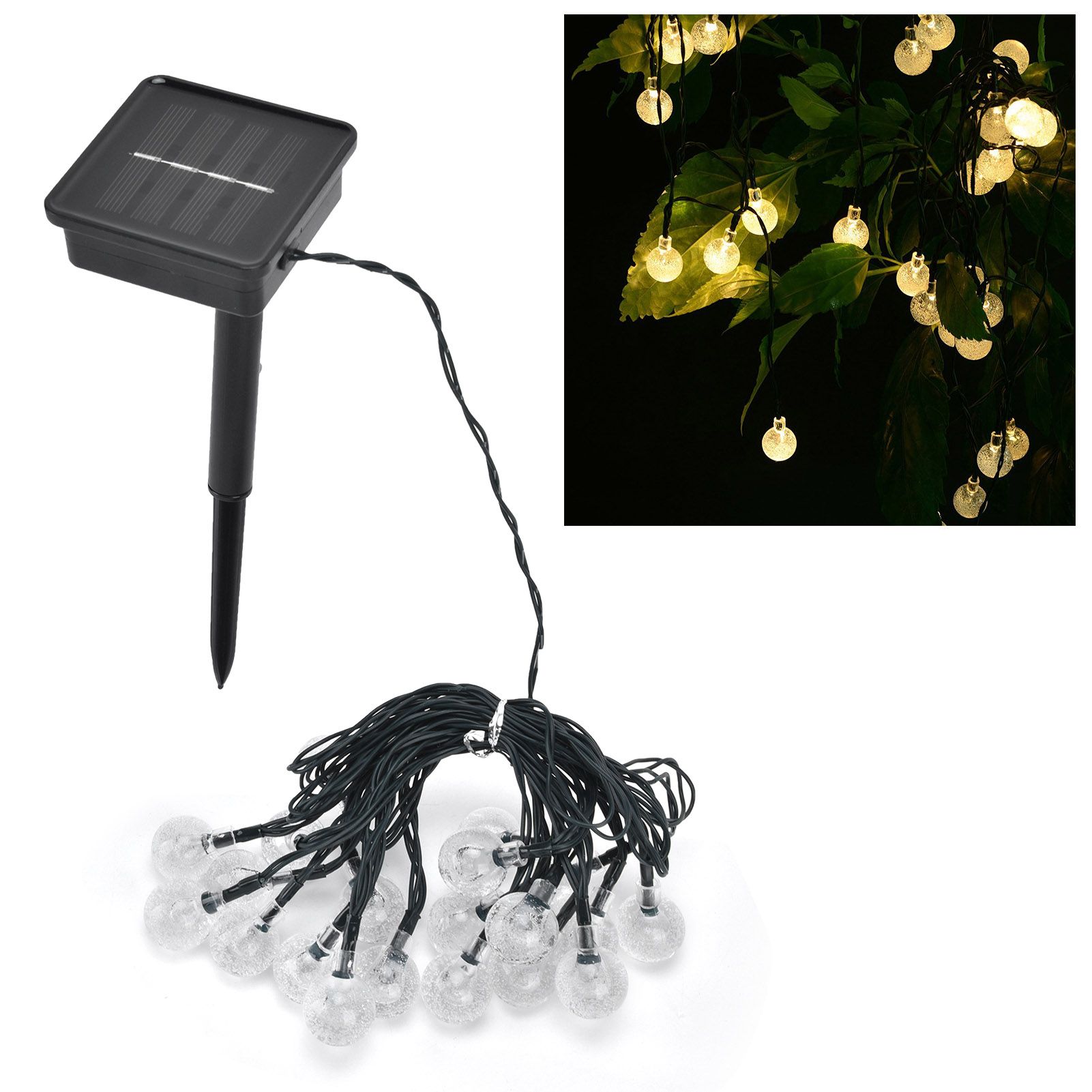 5m LED Solar String Light 20LEDs Decorative Outdoor String Lamp with 8 view 11