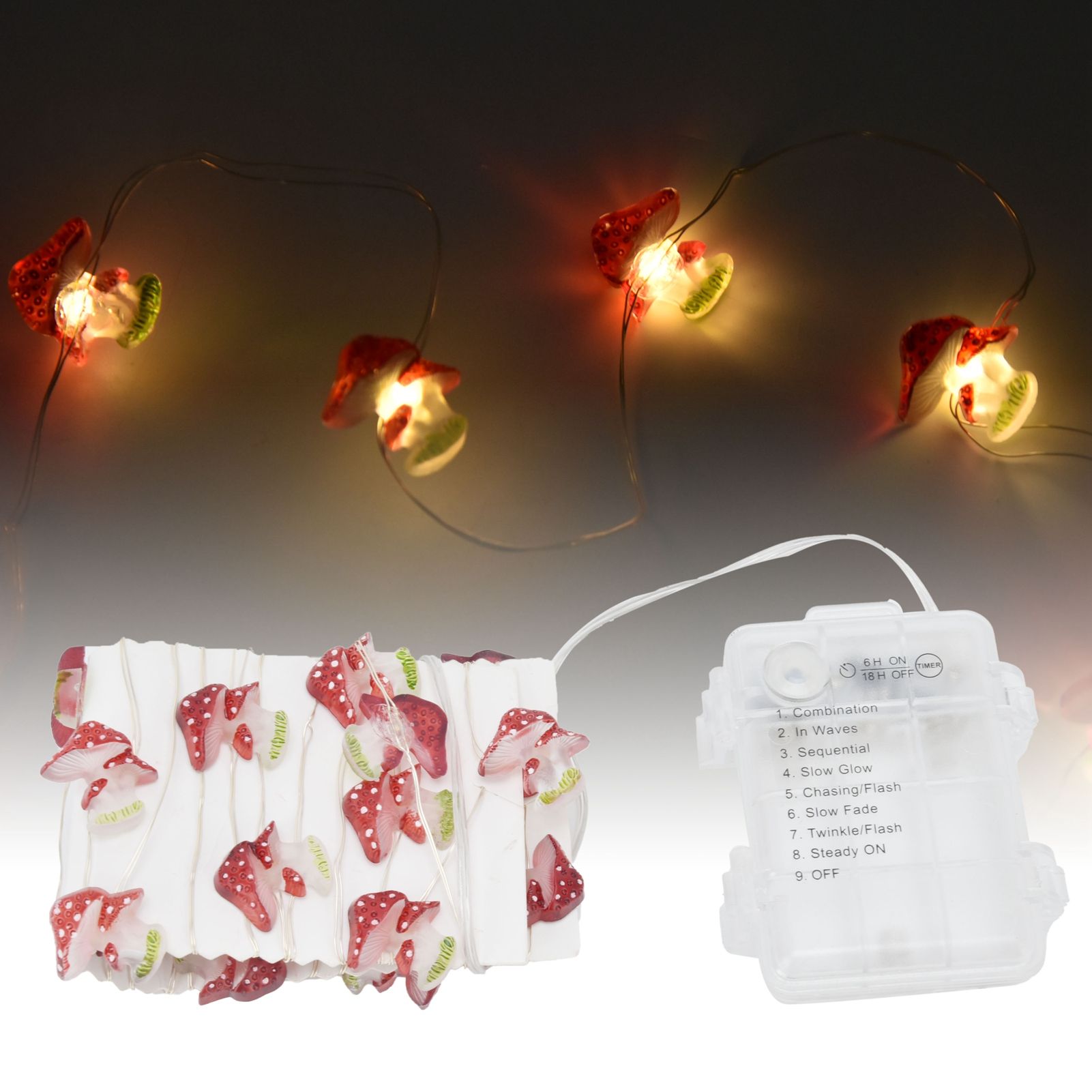 Mushroom Shaped 30LED Copper Wire Light 3 Meter String Light for Outdoor Party view 11