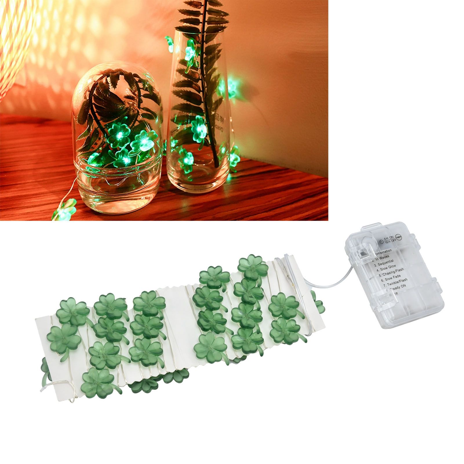 Lucky Clover Shaped 40LED String Light 3 Meter Decorative Light for Outdoor view 12