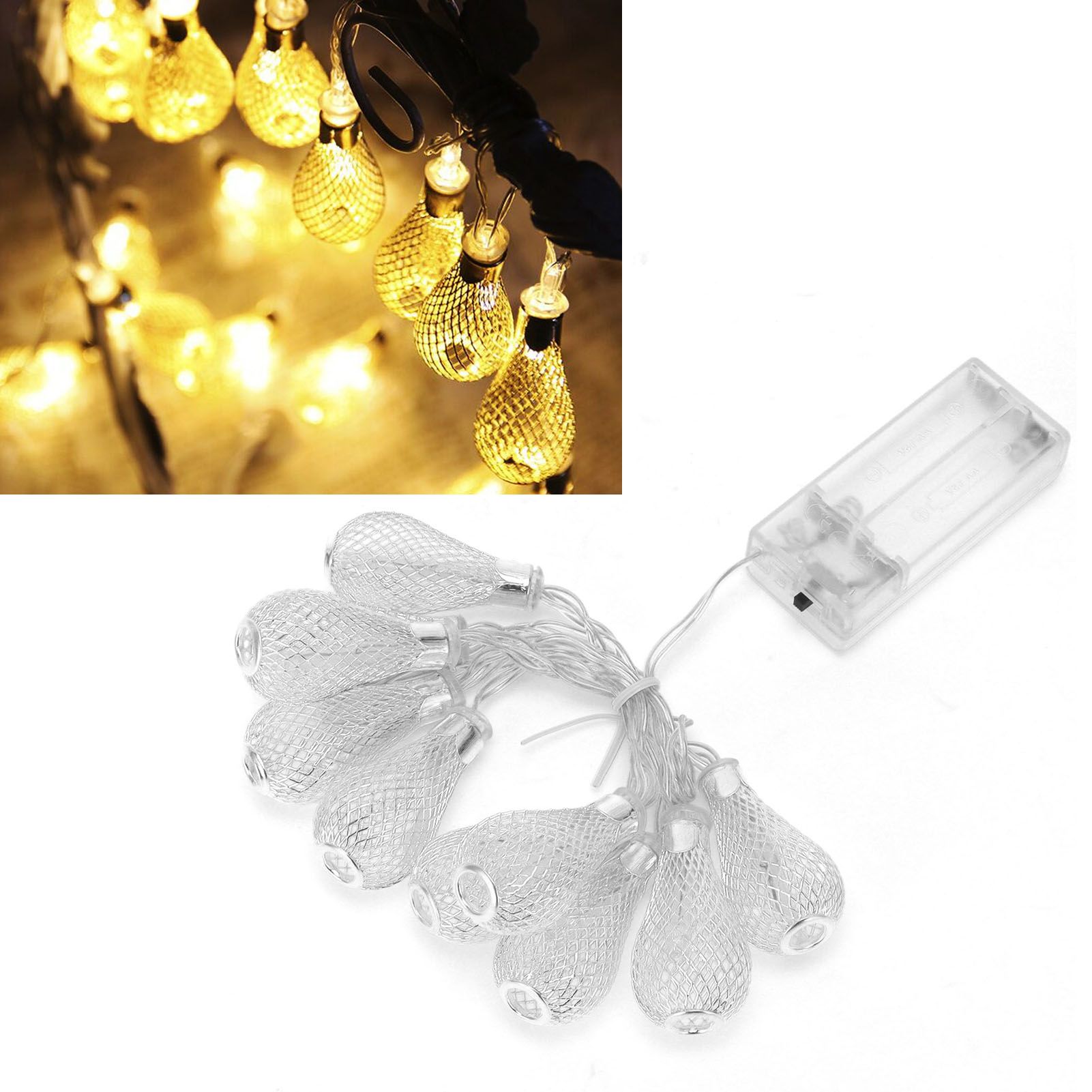 LED Light String IP45 Wrought Iron Hollow Lamp for Proposal Wedding Festival view 11