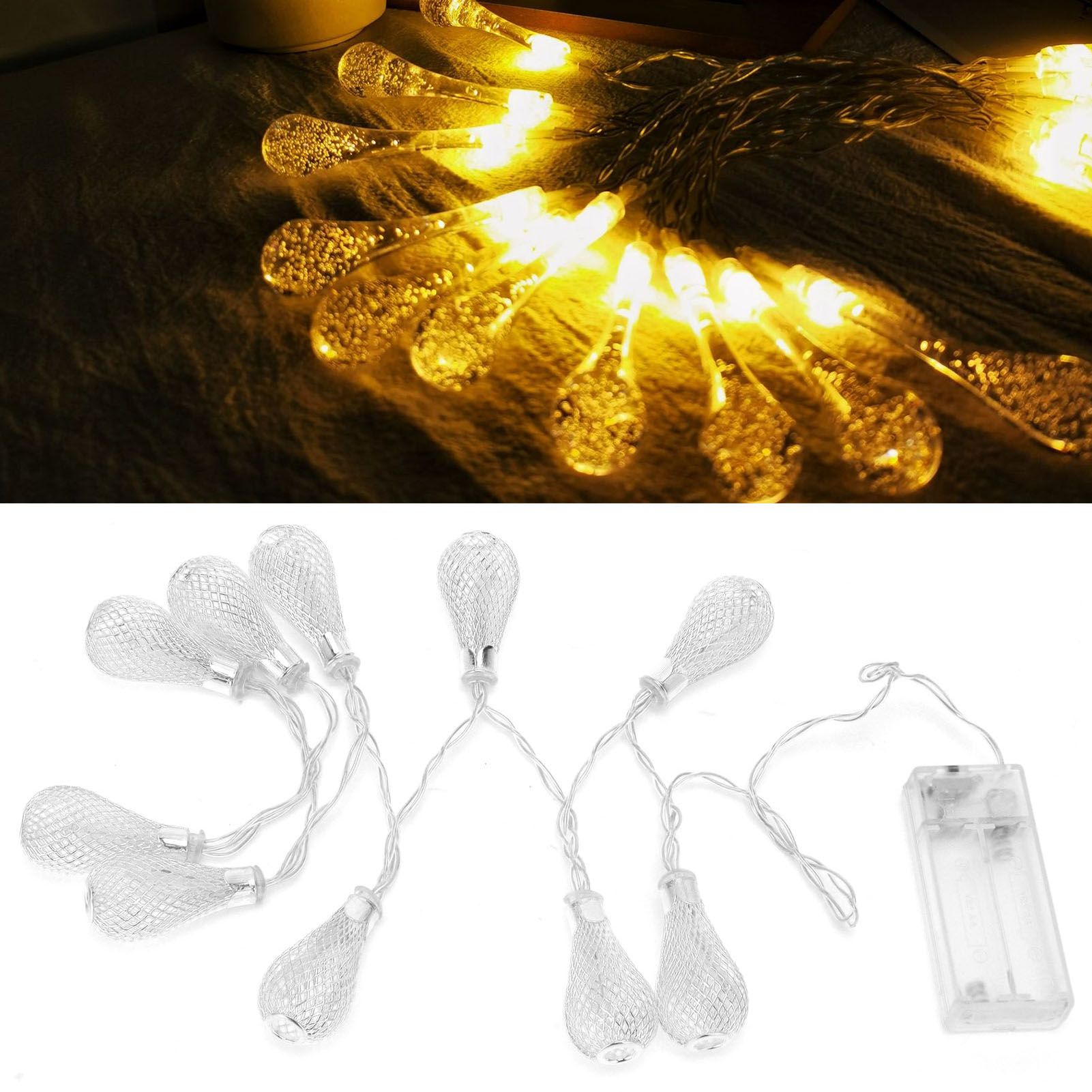 LED Light String IP45 Wrought Iron Hollow Lamp for Proposal Wedding Festival view 12