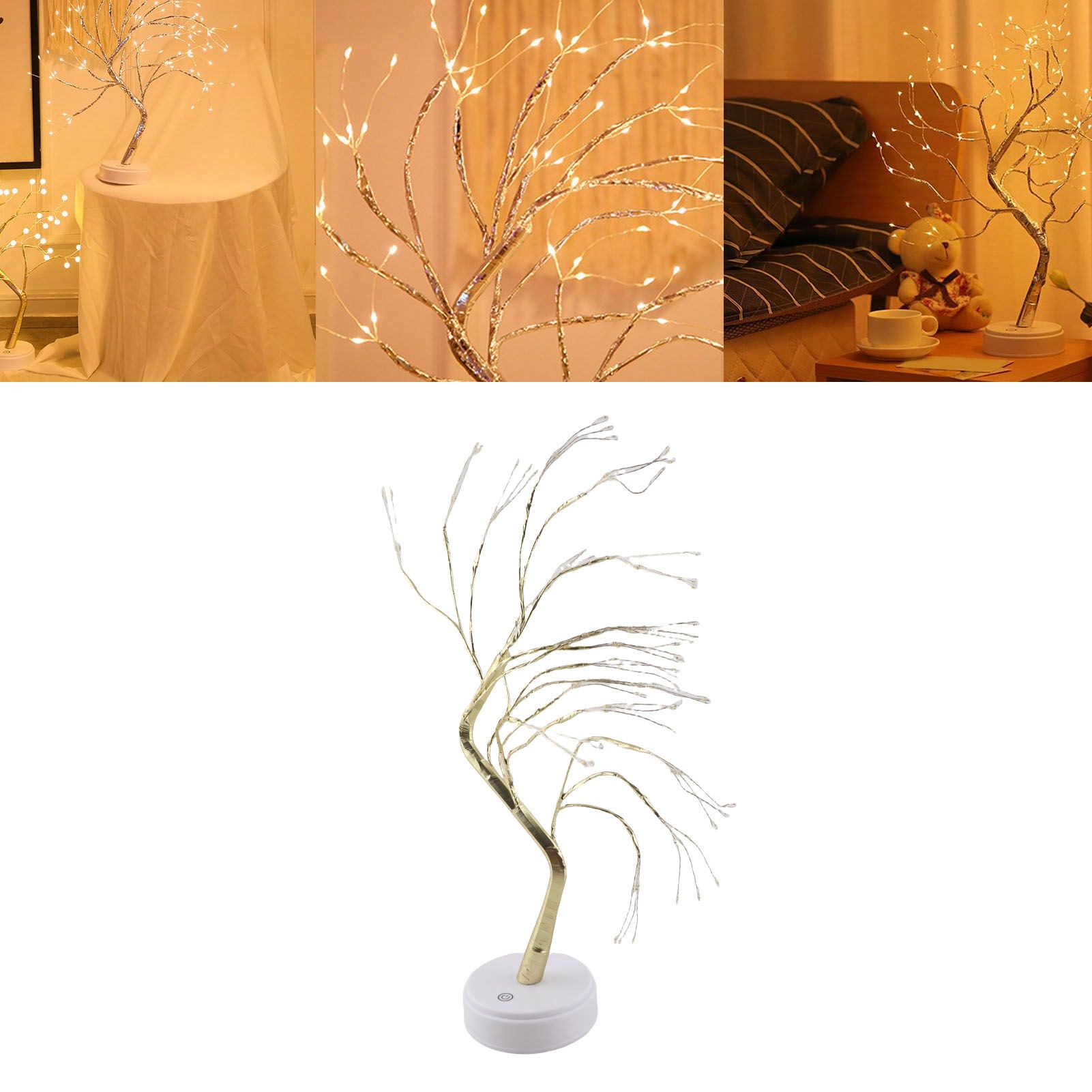 108LEDs Night Light USB Light Tree Shaped Lamp DIY Copper Wire Night Lamp for view 11