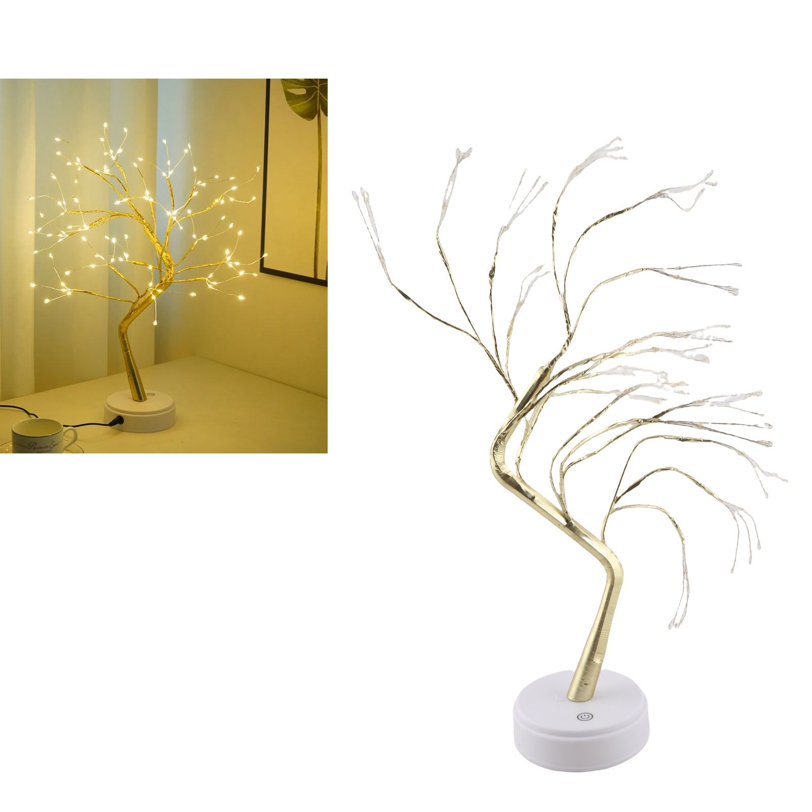 108LEDs Night Light USB Light Tree Shaped Lamp DIY Copper Wire Night Lamp for view 12