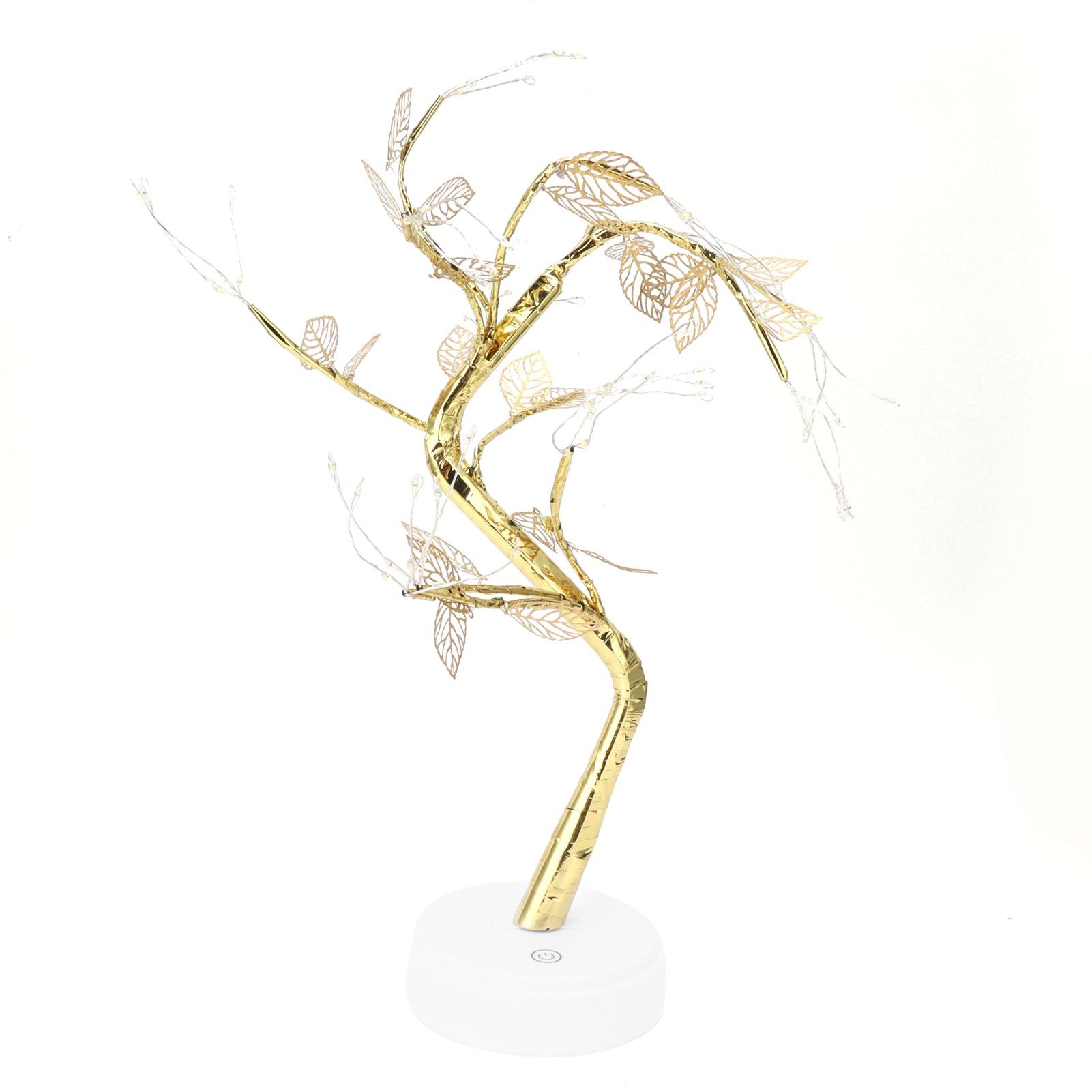 Tree Shape Light DIY 72LEDs Artificial Golden Leaf Tree Lamp USB Battery
