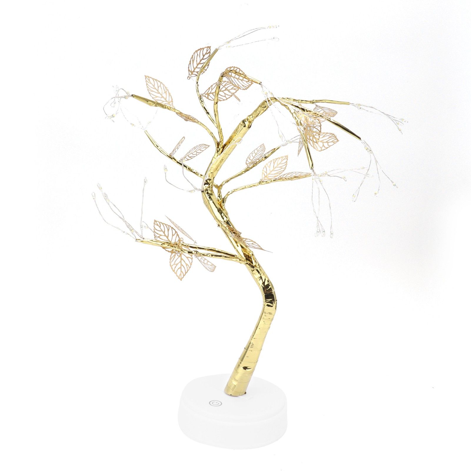 Tree Shape Light DIY 72LEDs Artificial Golden Leaf Tree Lamp USB Battery view 3