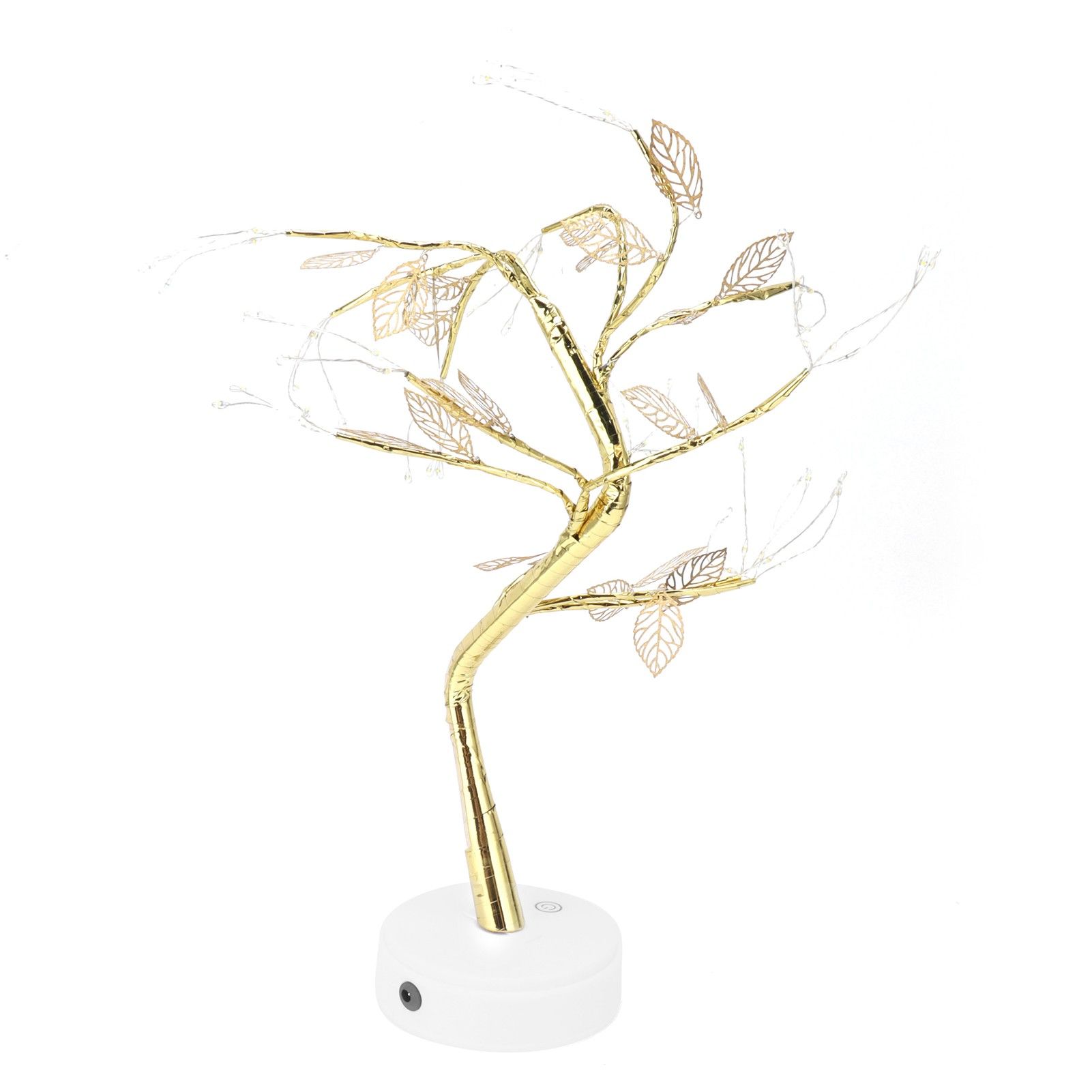 Tree Shape Light DIY 72LEDs Artificial Golden Leaf Tree Lamp USB Battery view 6