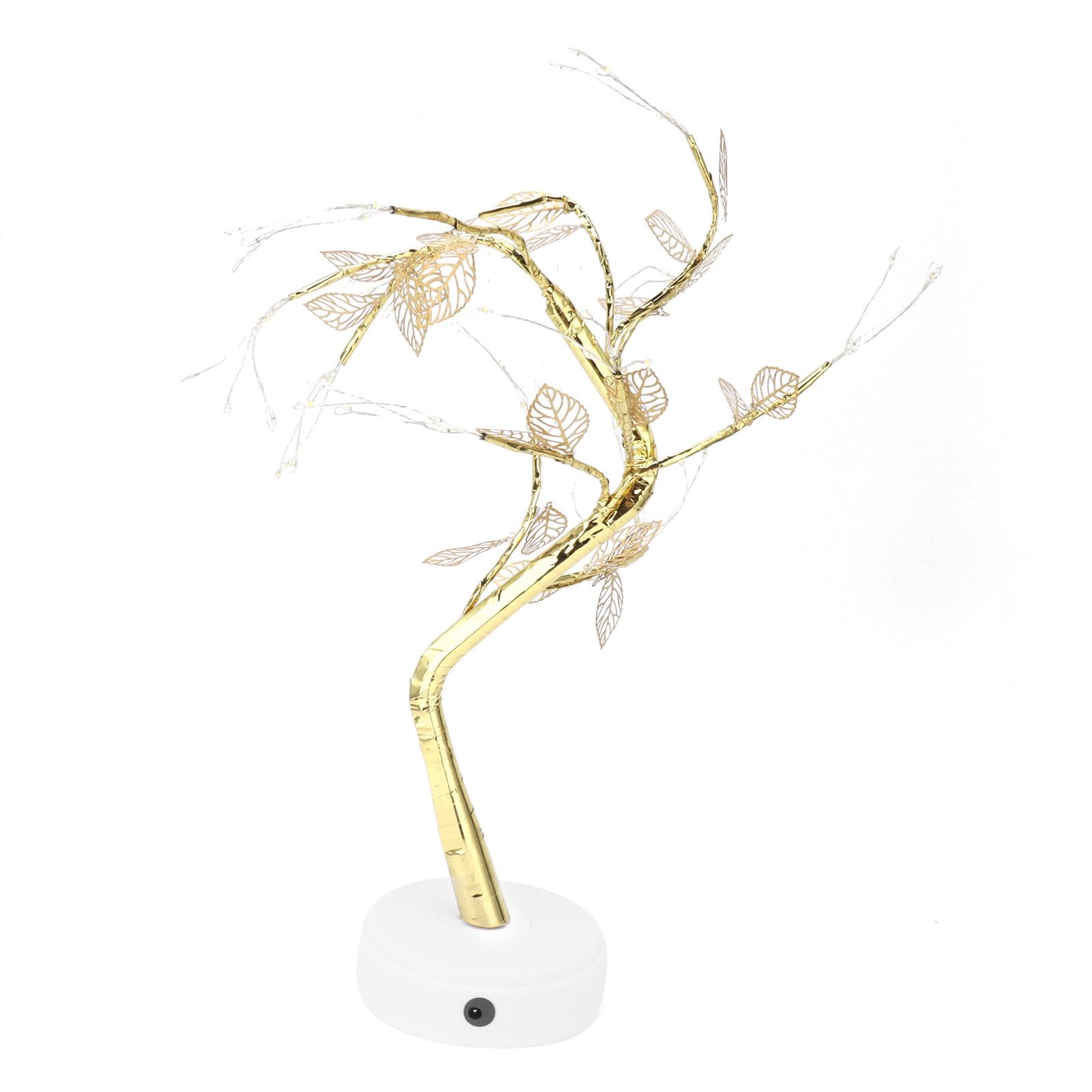 Tree Shape Light DIY 72LEDs Artificial Golden Leaf Tree Lamp USB Battery view 7