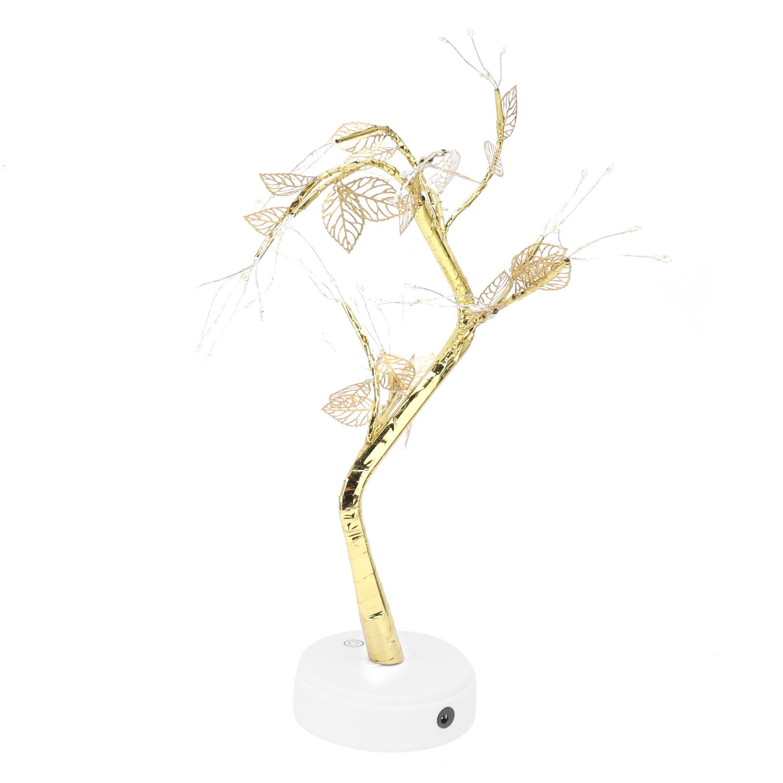 Tree Shape Light DIY 72LEDs Artificial Golden Leaf Tree Lamp USB Battery view 8
