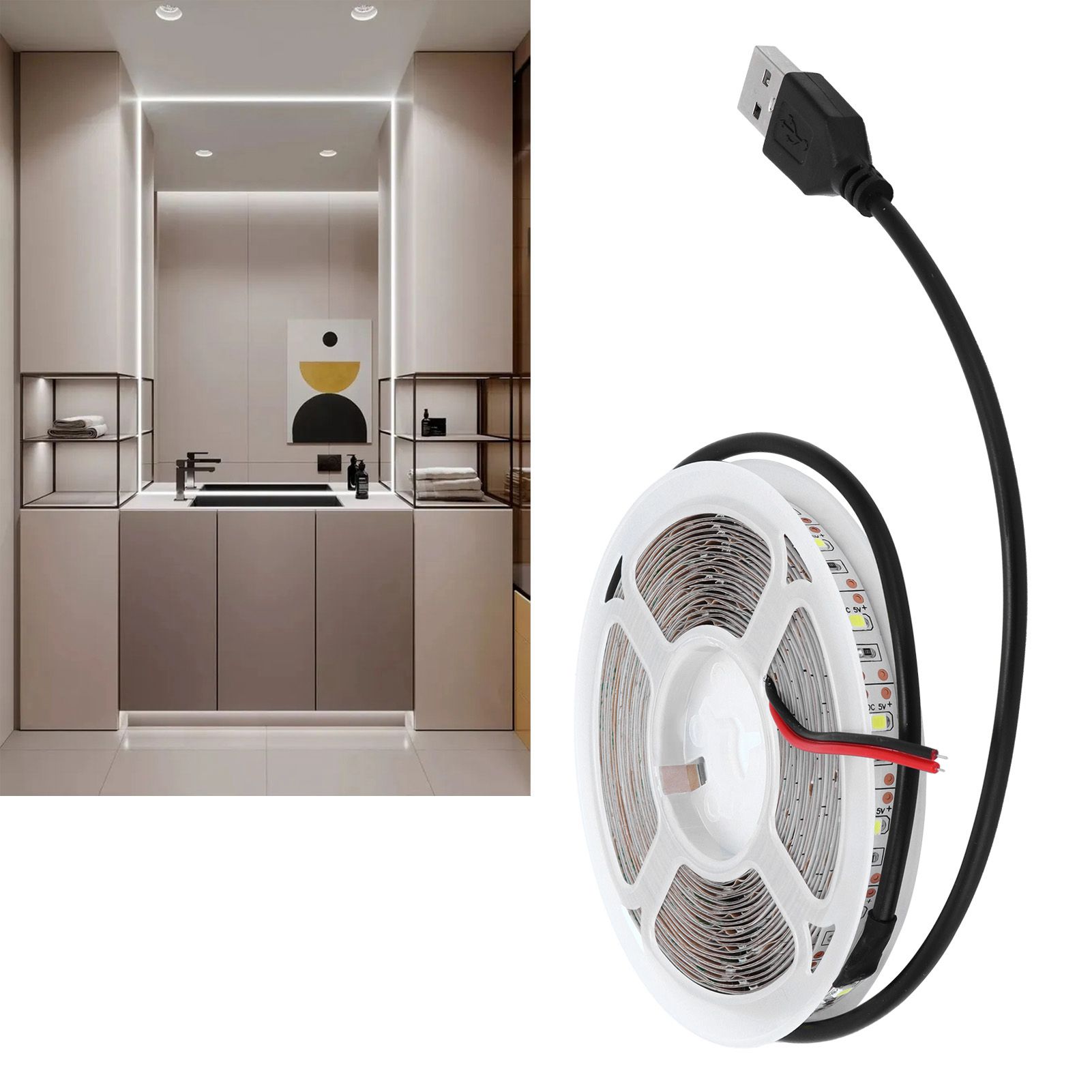 RGB Flexible Strip Lights USB Powered Low Voltage 5V LED Light Strip for view 11