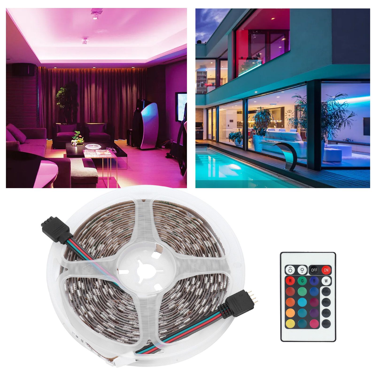 300LED Strip Light USB RGBW 5050 Decorative Light Strip with Remote Control 16 view 11