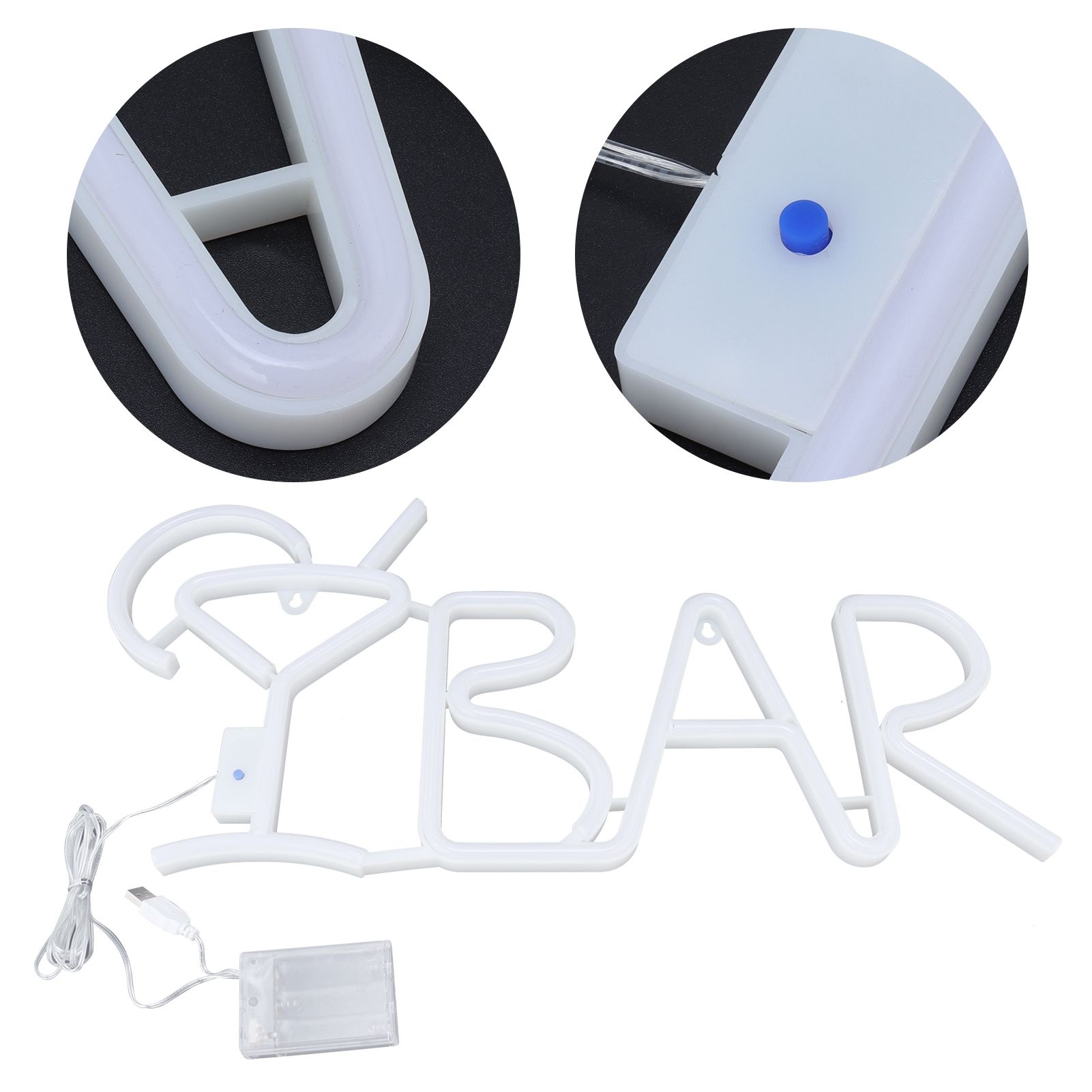BAR Neon Sign Light with 8 Modes 24‑Key Remote Control for Birthday Party view 9